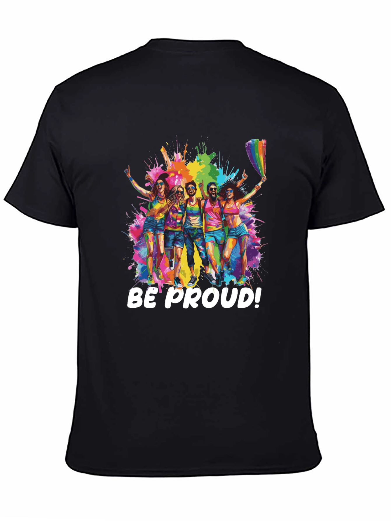 Be Proud Pride T-Shirt - Rainbow Celebration