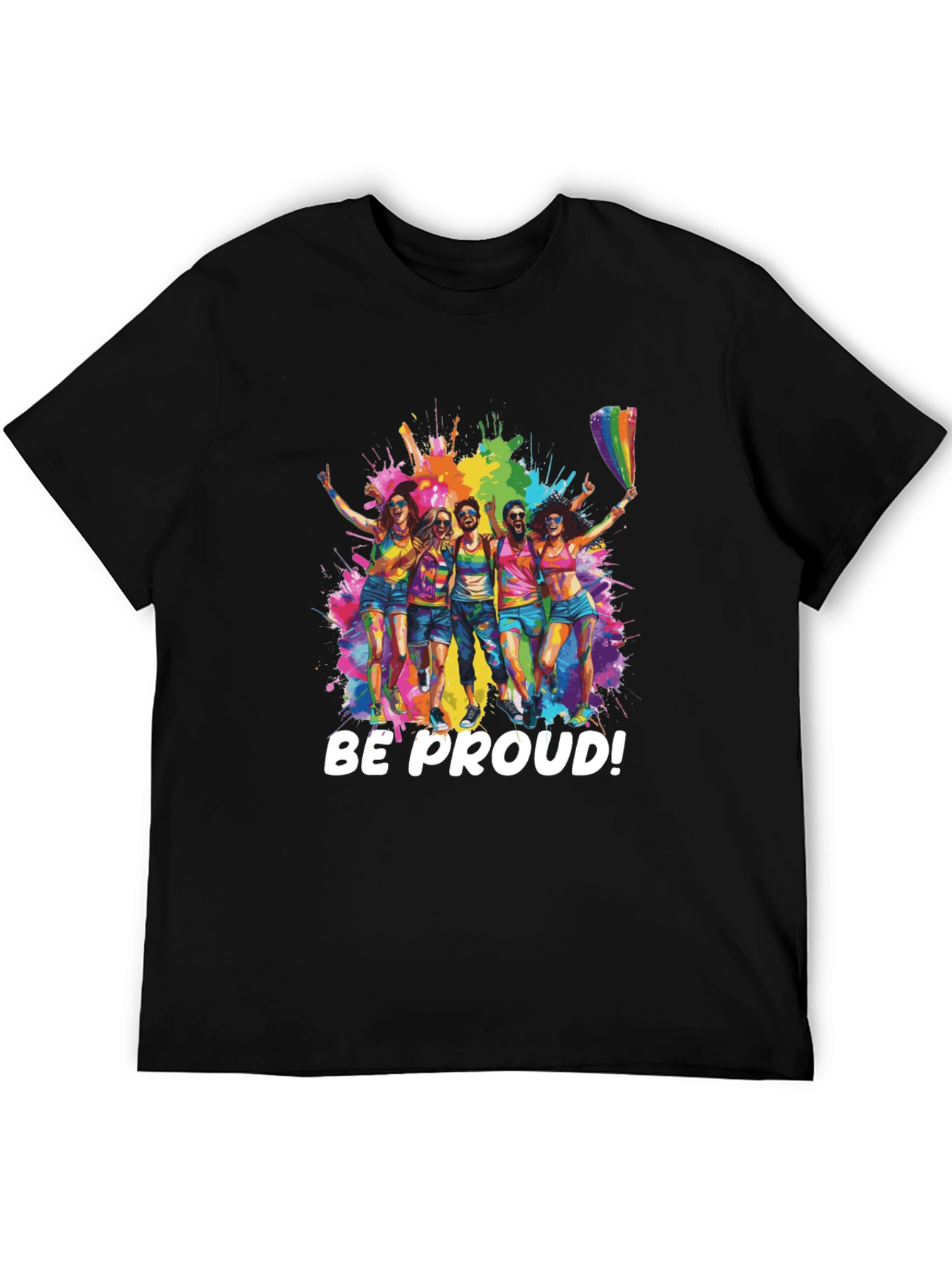 Be Proud Pride T-Shirt - Rainbow Celebration