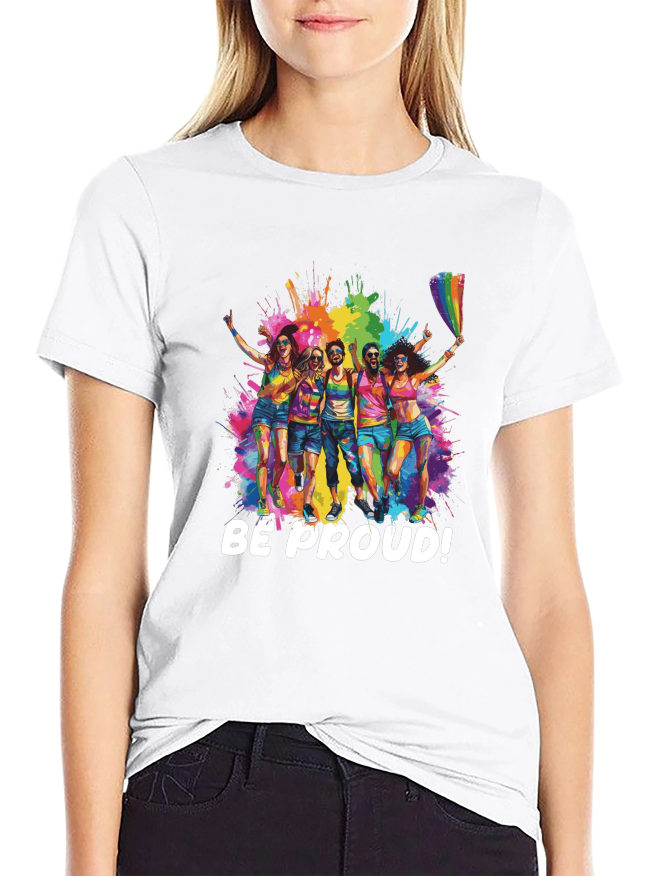 Be Proud Pride T-Shirt - Rainbow Celebration