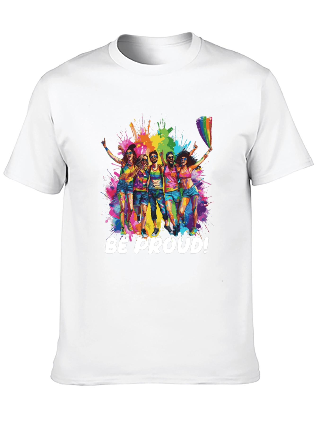 Be Proud Pride T-Shirt - Rainbow Celebration