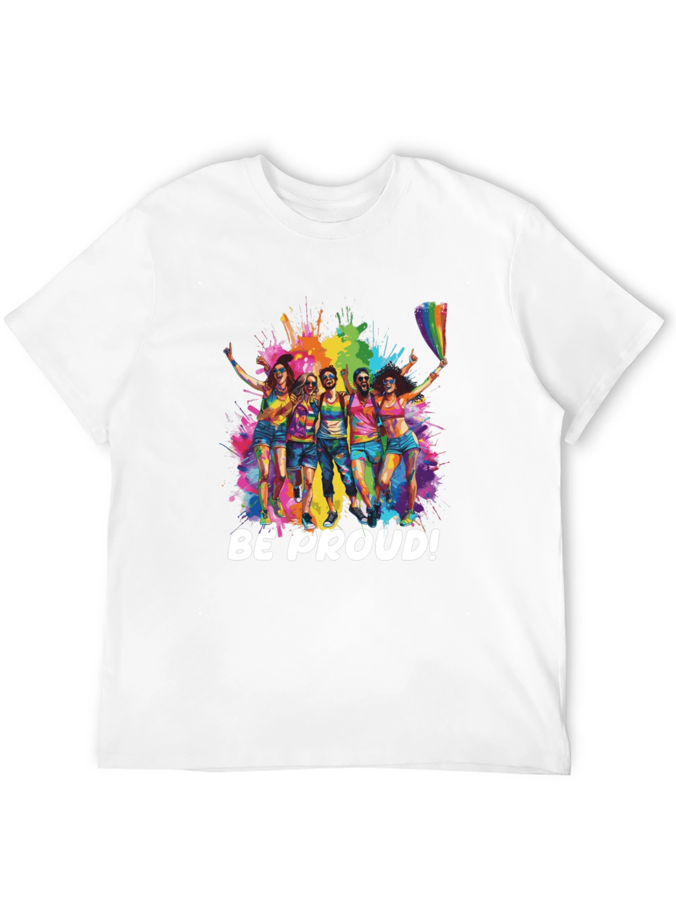 Be Proud Pride T-Shirt - Rainbow Celebration