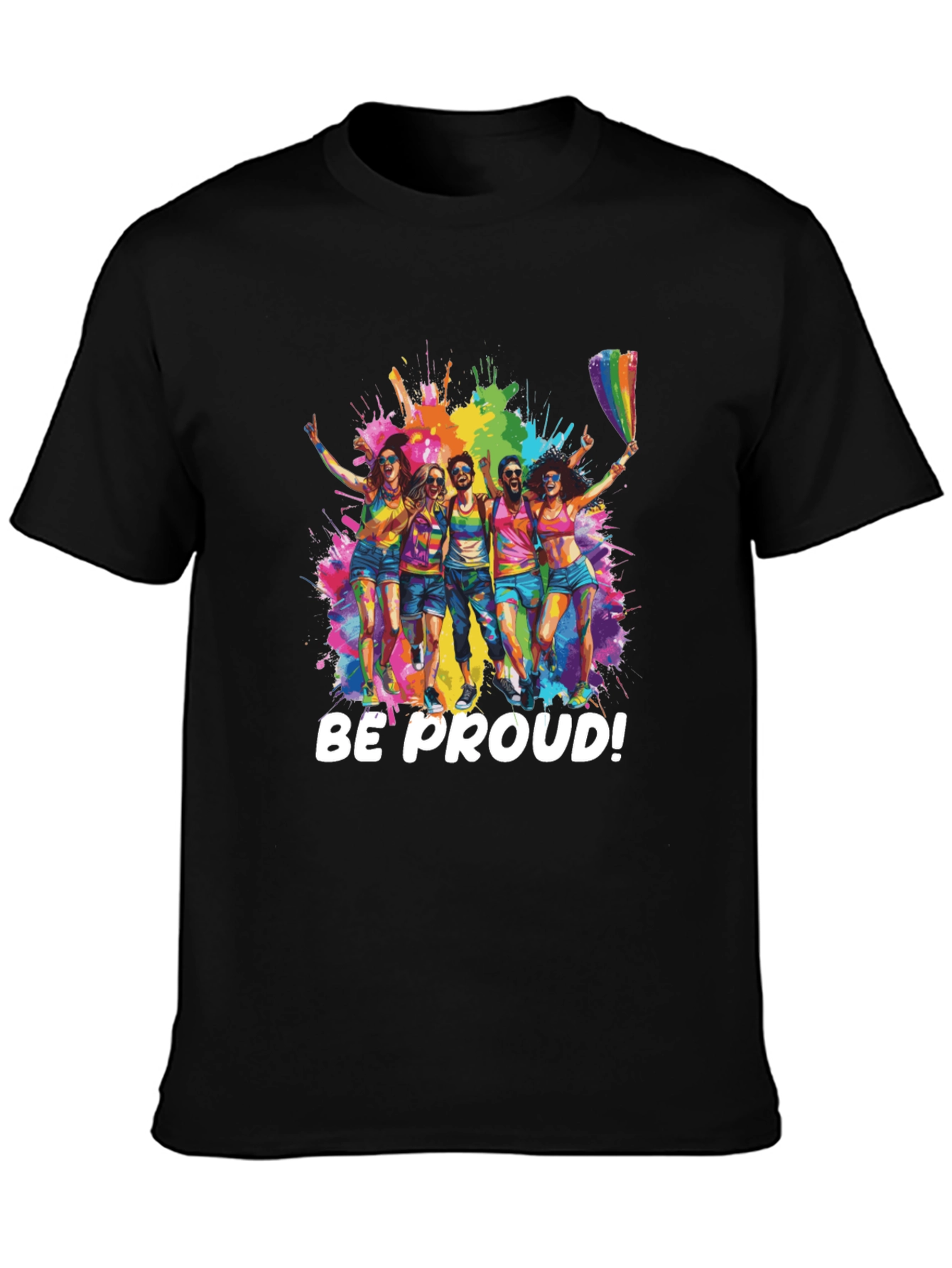 Be Proud Pride T-Shirt - Rainbow Celebration