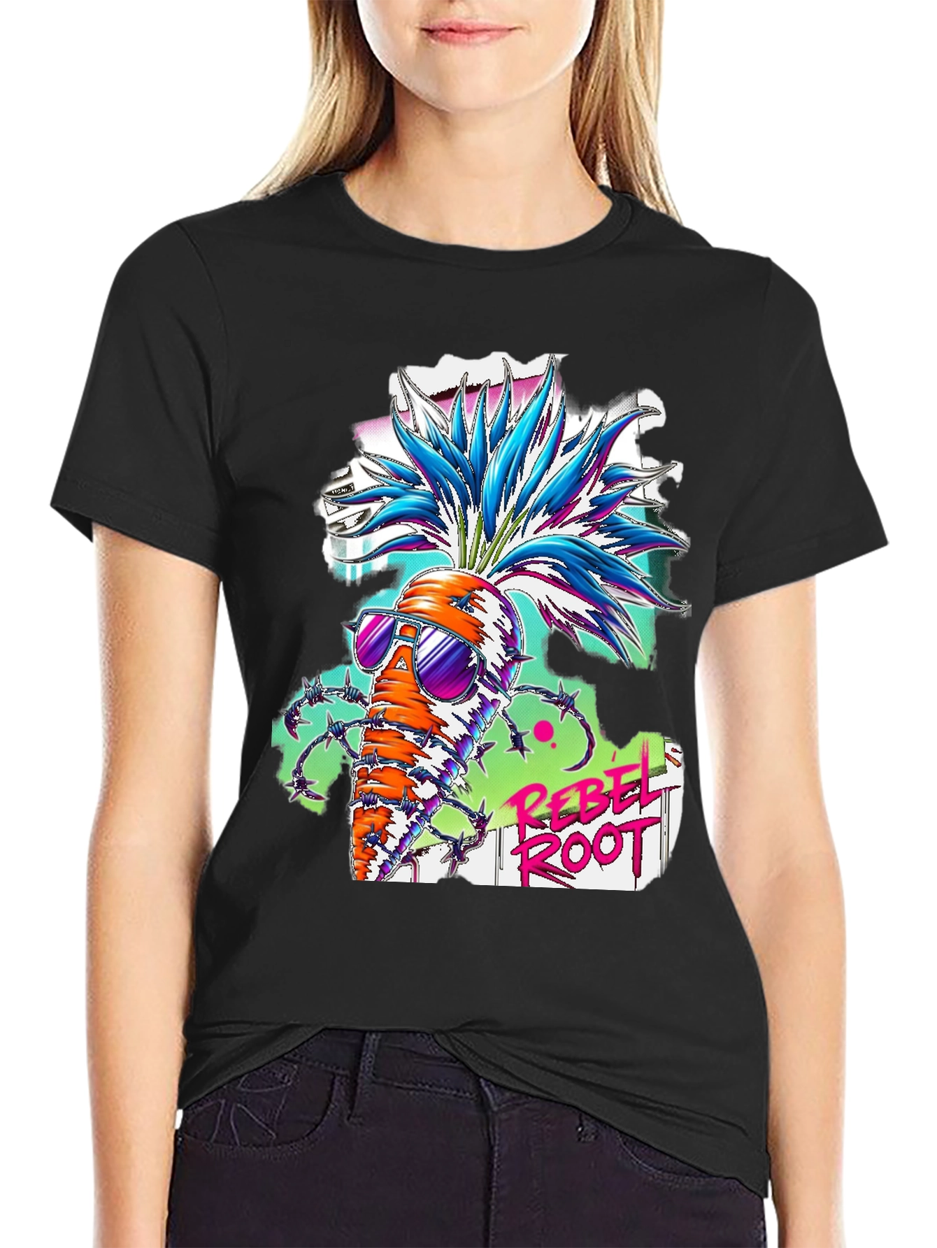 Rebel Root Graphic T-Shirt - Cool Carrot Tee