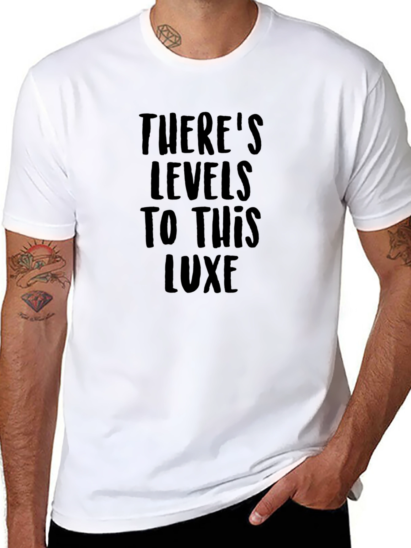 Levels to This Luxe Black Graphic Tee