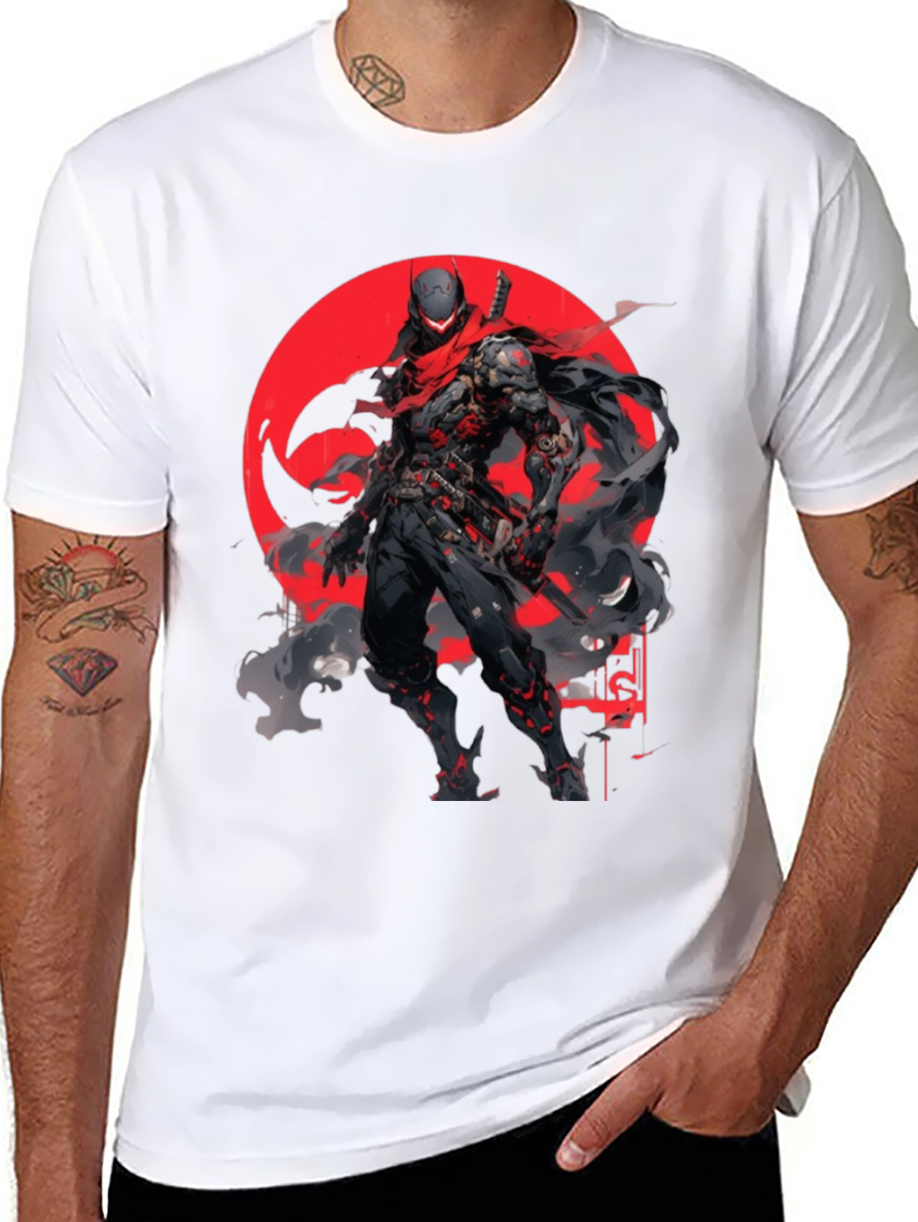 Cyber Ninja Black T-Shirt - Unique Graphic Tee
