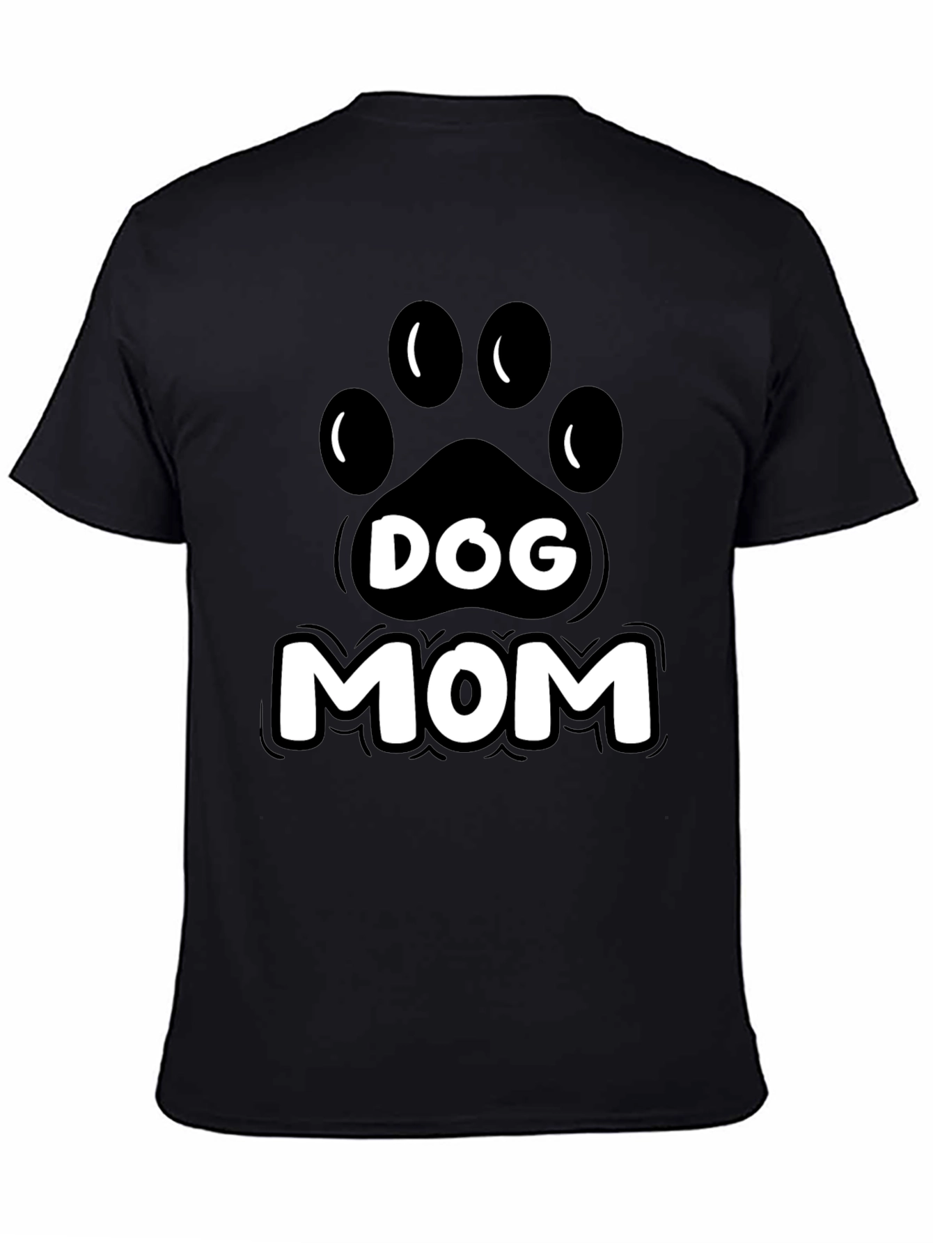Dog Mom Graphic Tee - Paw Print Design