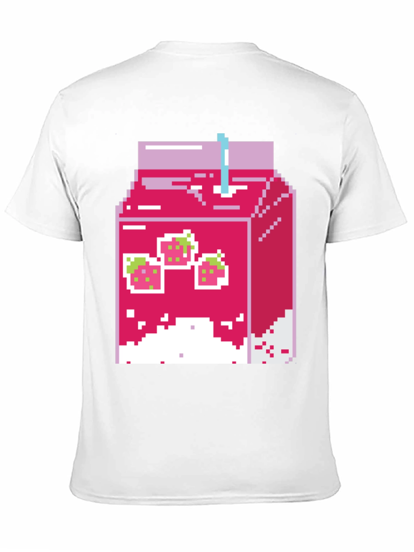 Pixel Strawberry Milk T-Shirt - Retro Gaming Style!