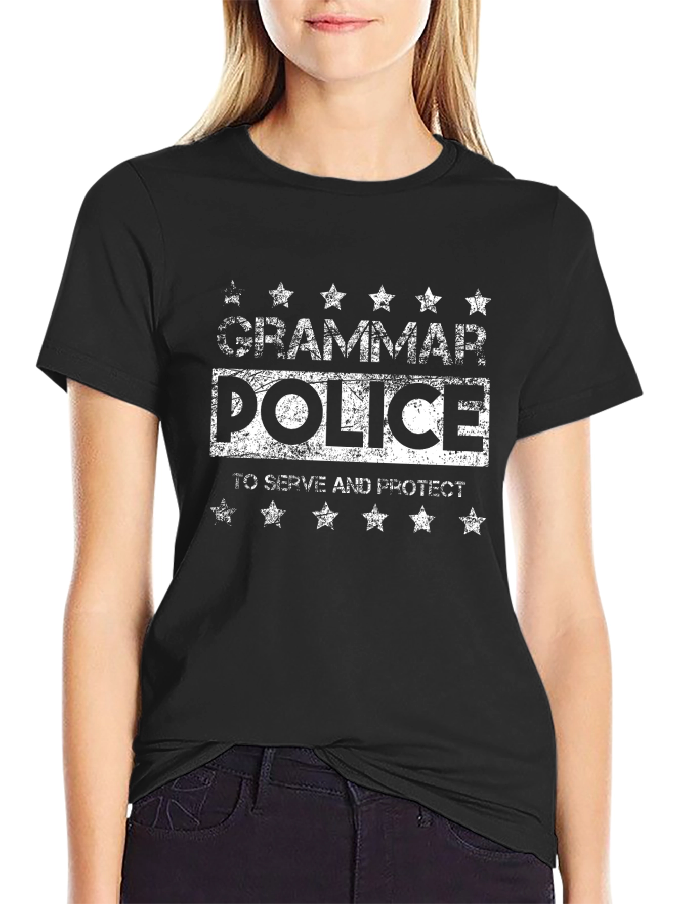 Grammar Police T-Shirt - Serve and Protect