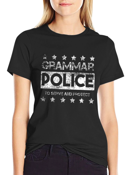 Grammar Police T-Shirt - Serve and Protect