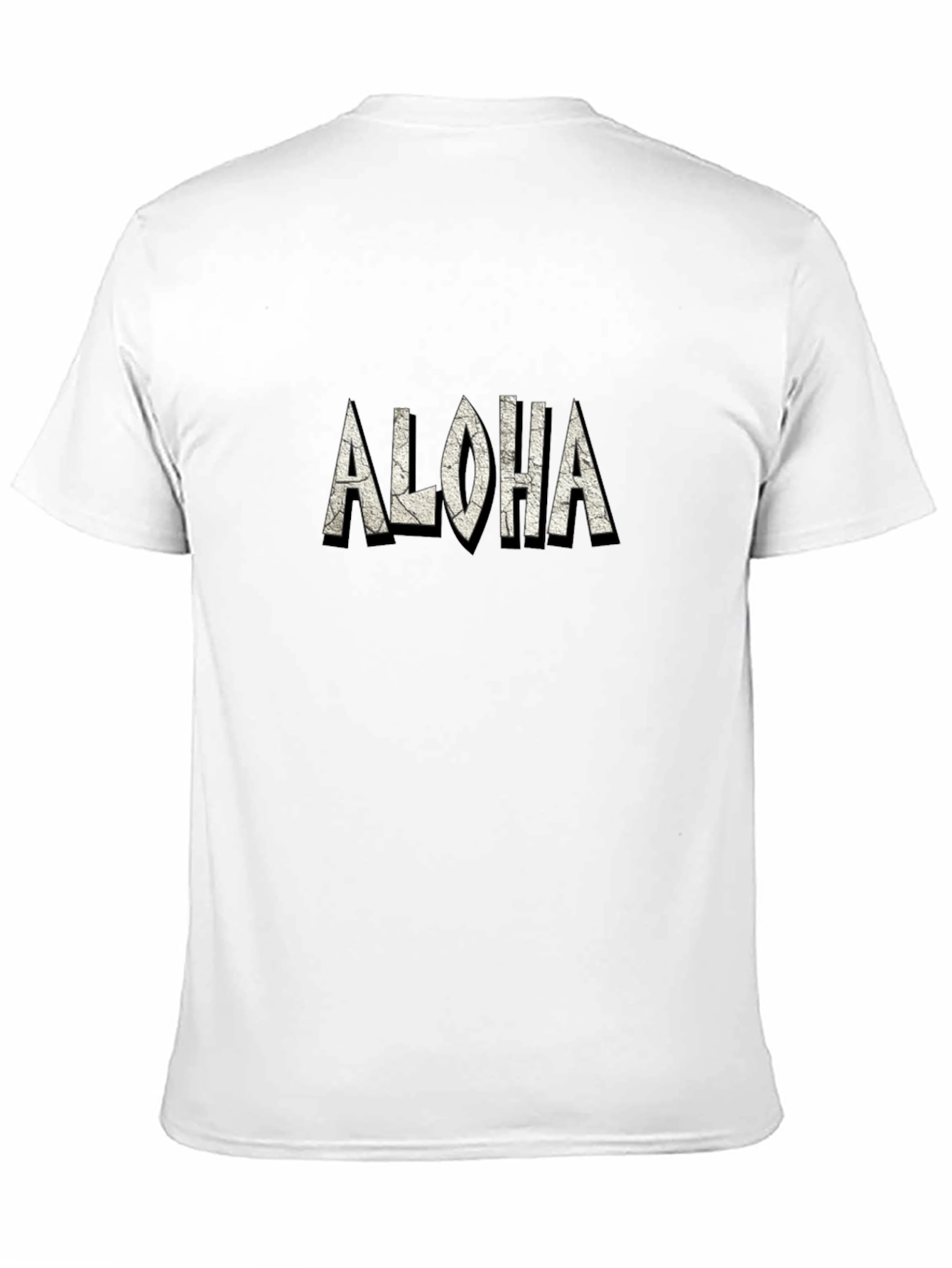 Aloha Graphic Print Tee - Casual Black T-Shirt