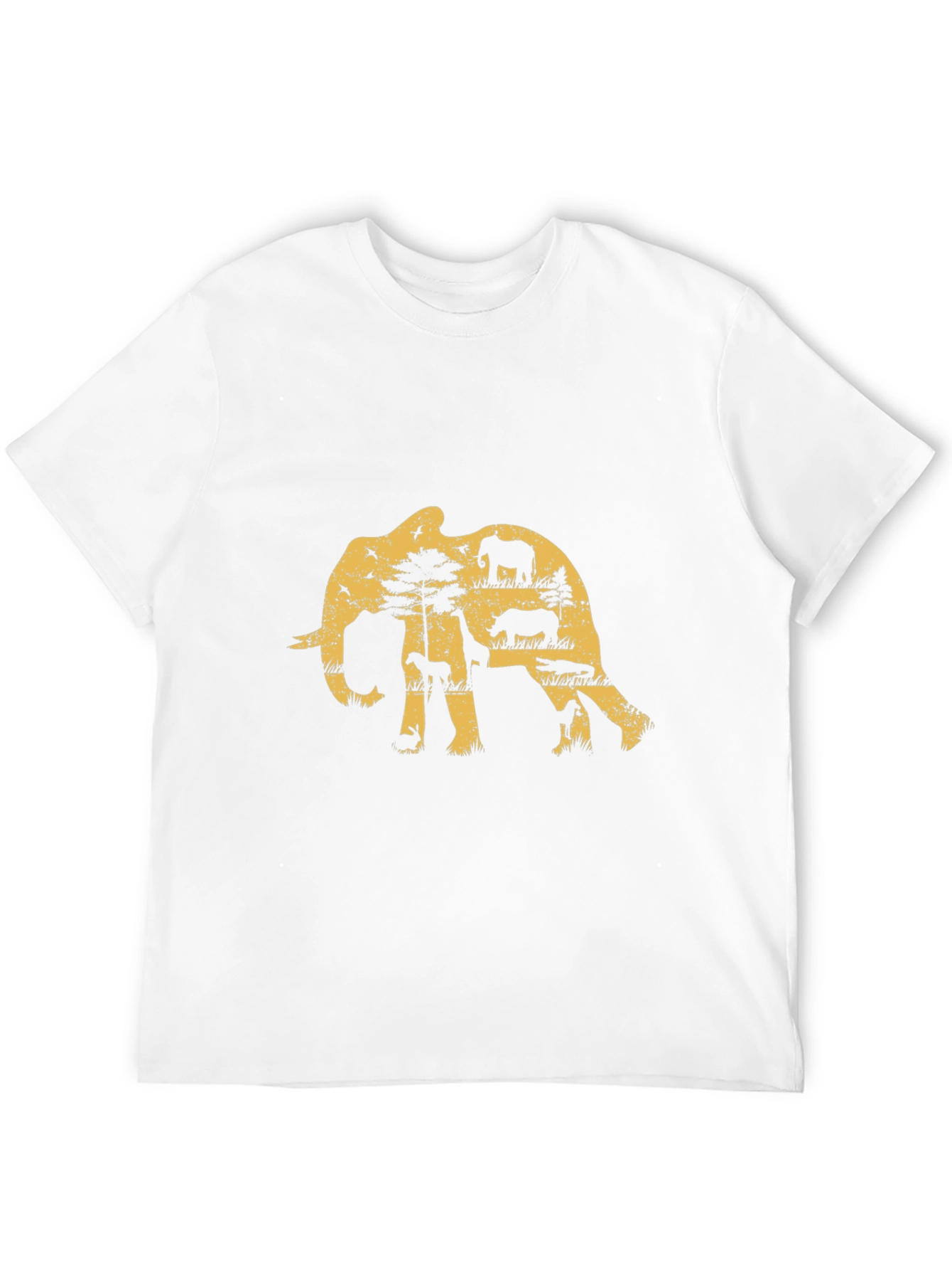 Elephant Safari Graphic Tee - Black