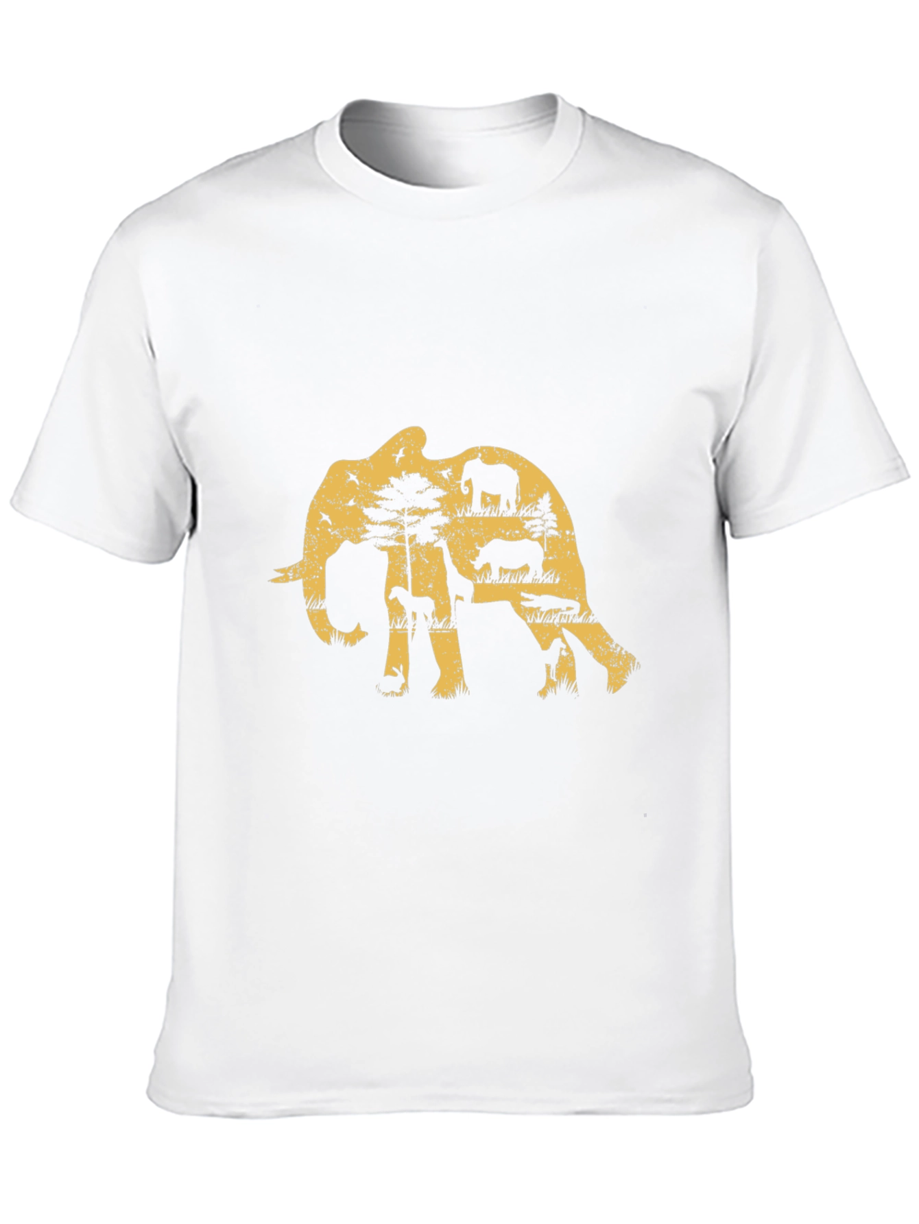 Elephant Safari Graphic Tee - Black