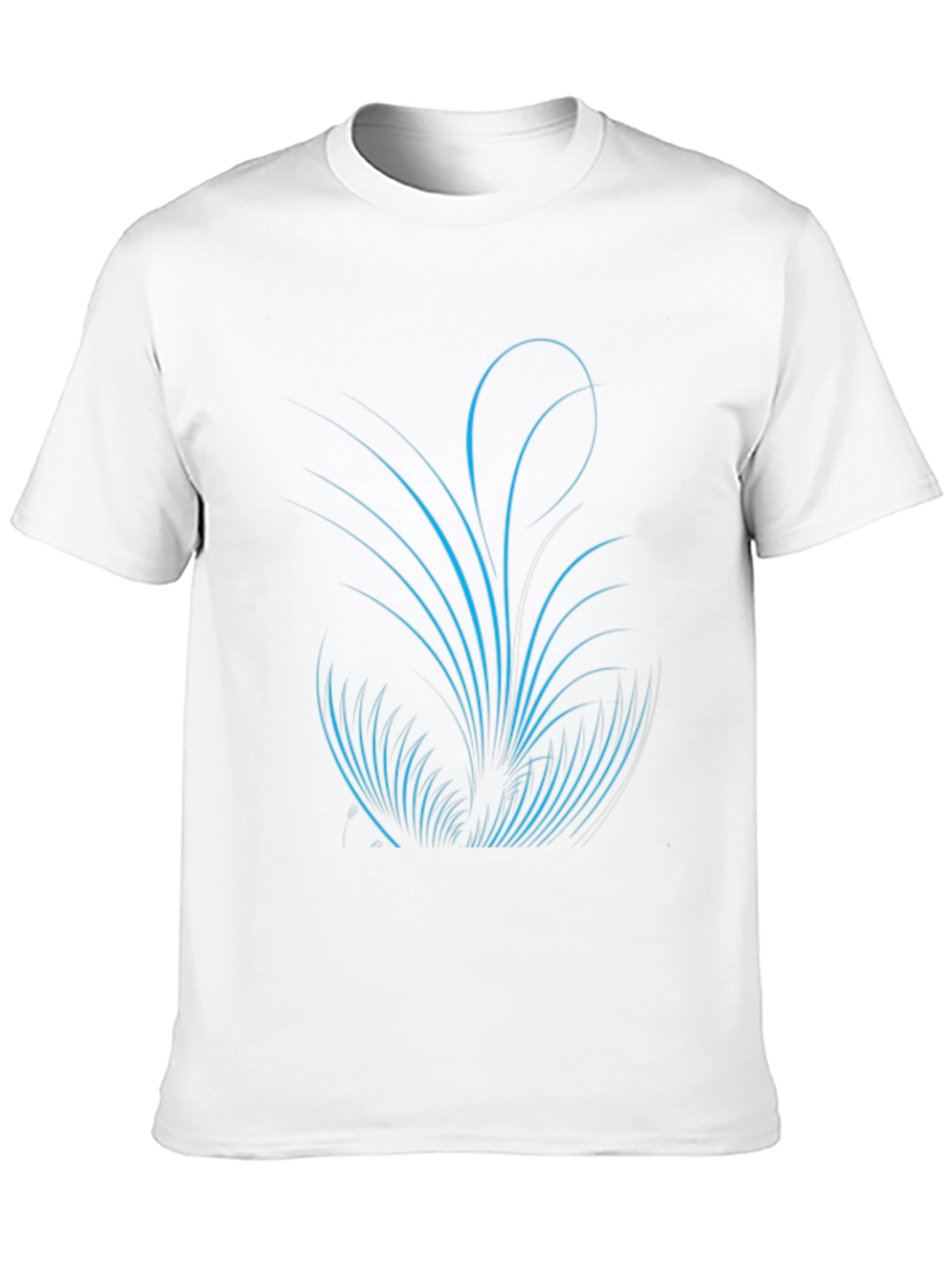 Abstract Line Art Black T-Shirt