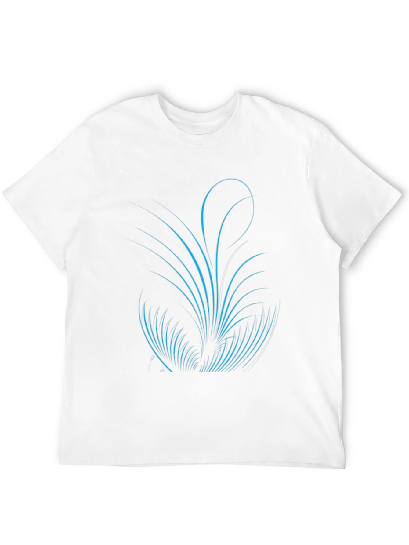 Abstract Line Art Black T-Shirt
