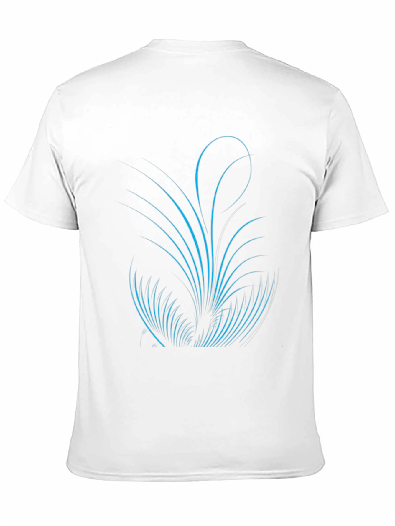 Abstract Line Art Black T-Shirt