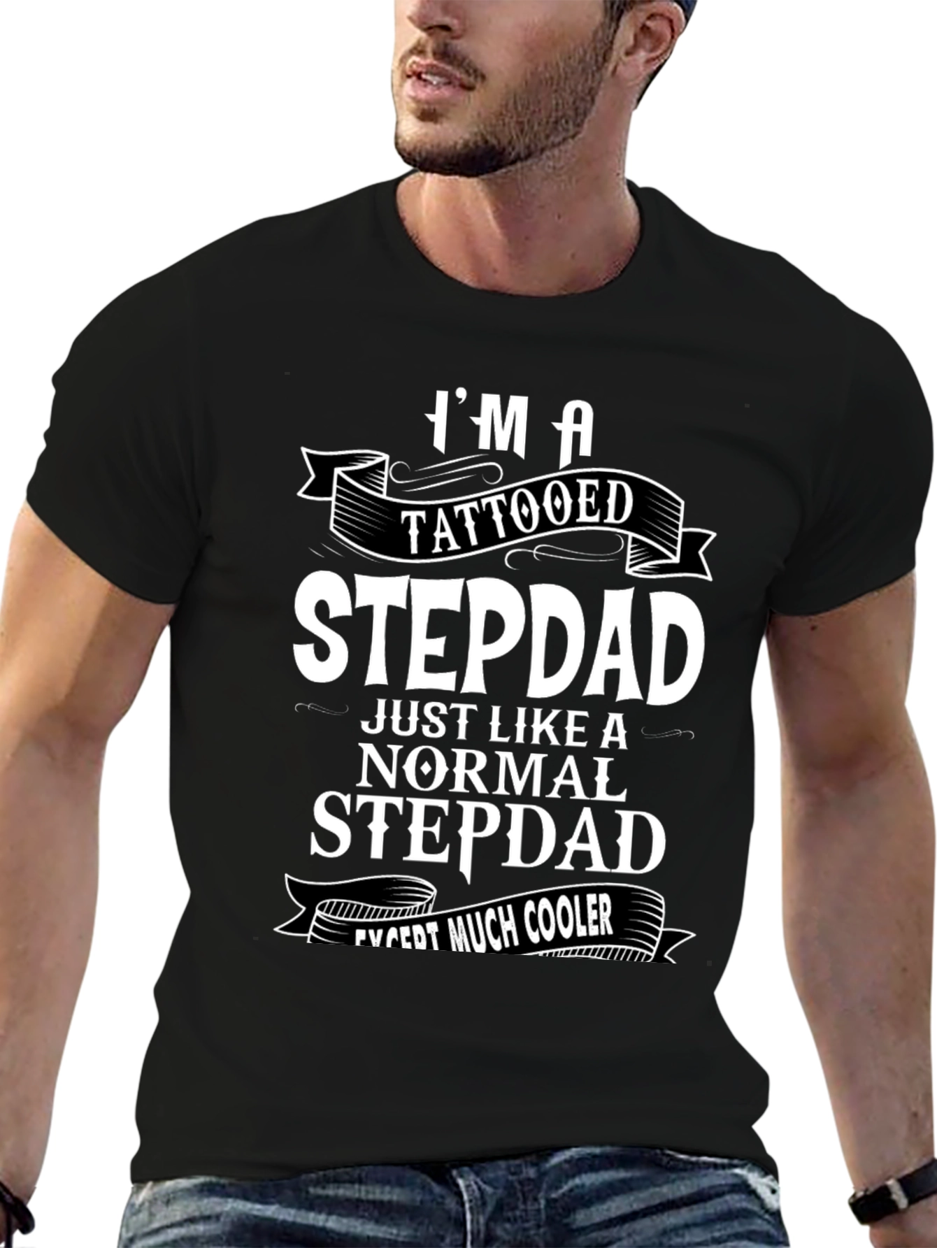 Tattooed Stepdad T-Shirt - Cool Graphic Tee