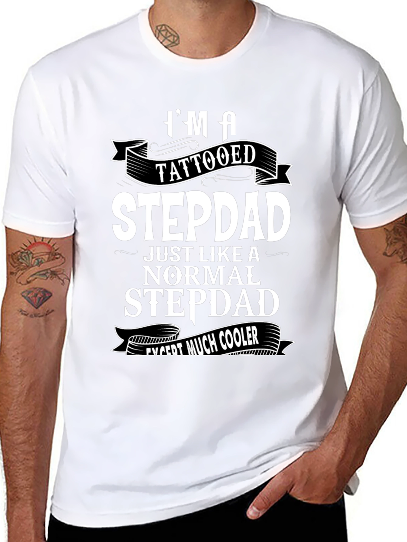 Tattooed Stepdad T-Shirt - Cool Graphic Tee