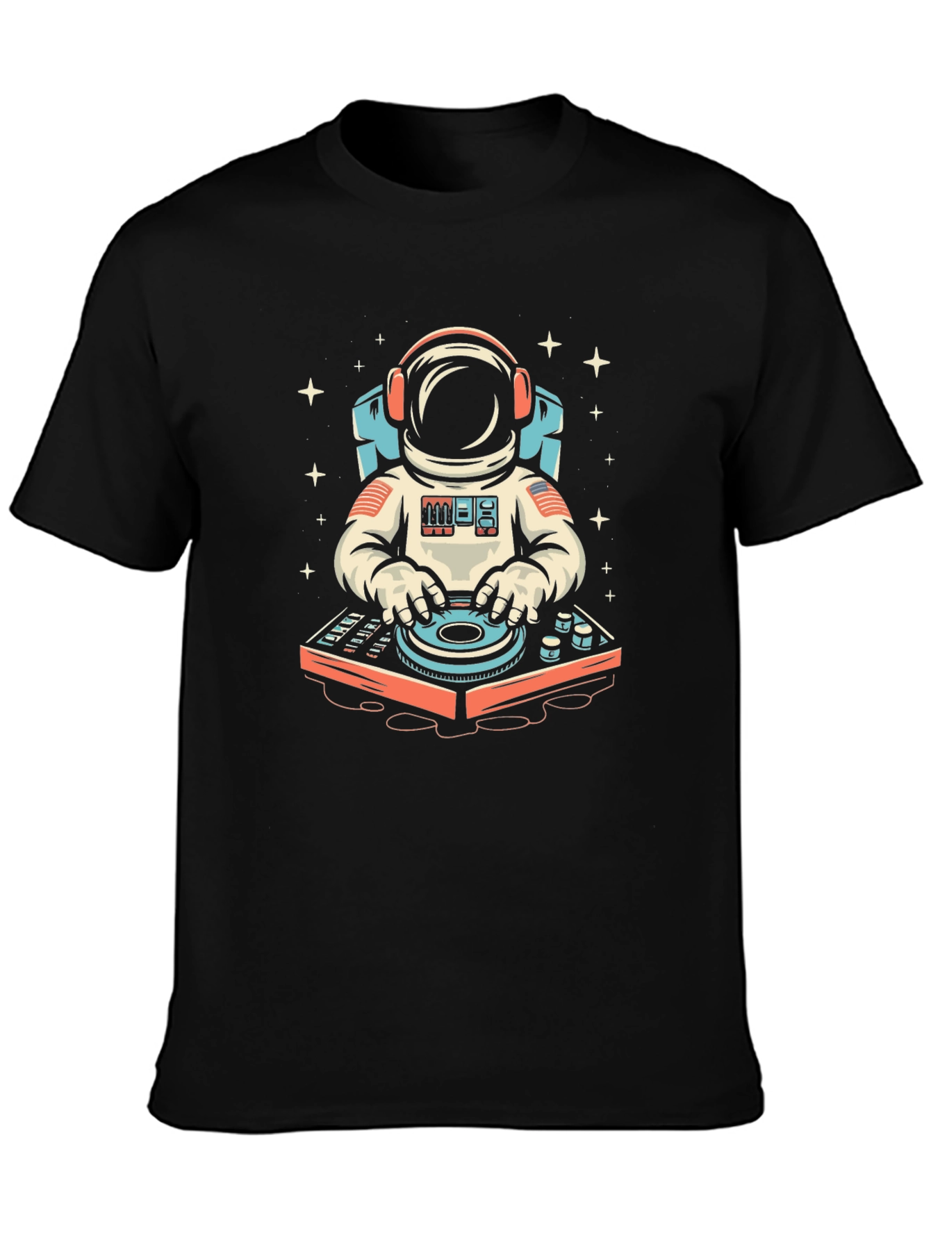 Astronaut DJ Graphic Tee - Space Music Lover T-Shirt