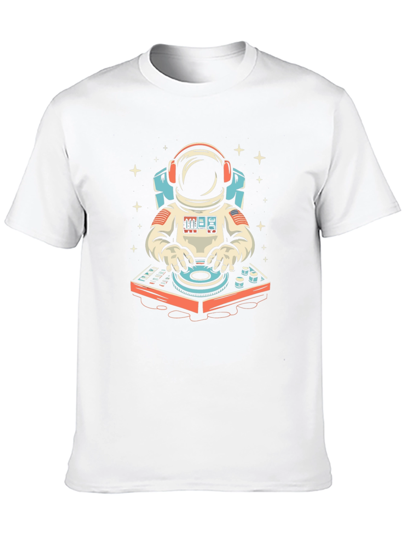 Astronaut DJ Graphic Tee - Space Music Lover T-Shirt