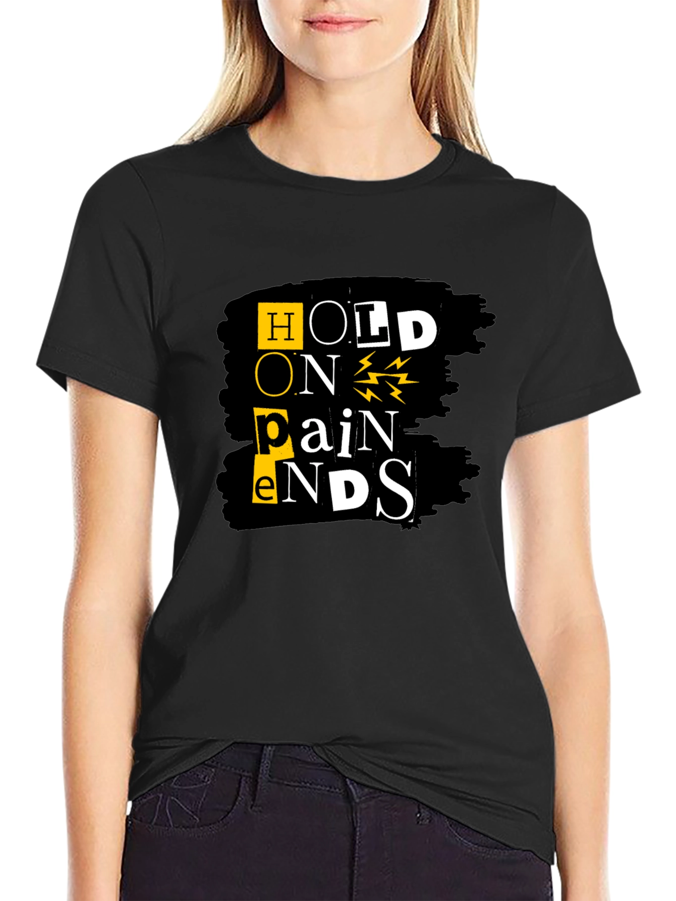 Hope Pain Ends Graphic Tee - Black