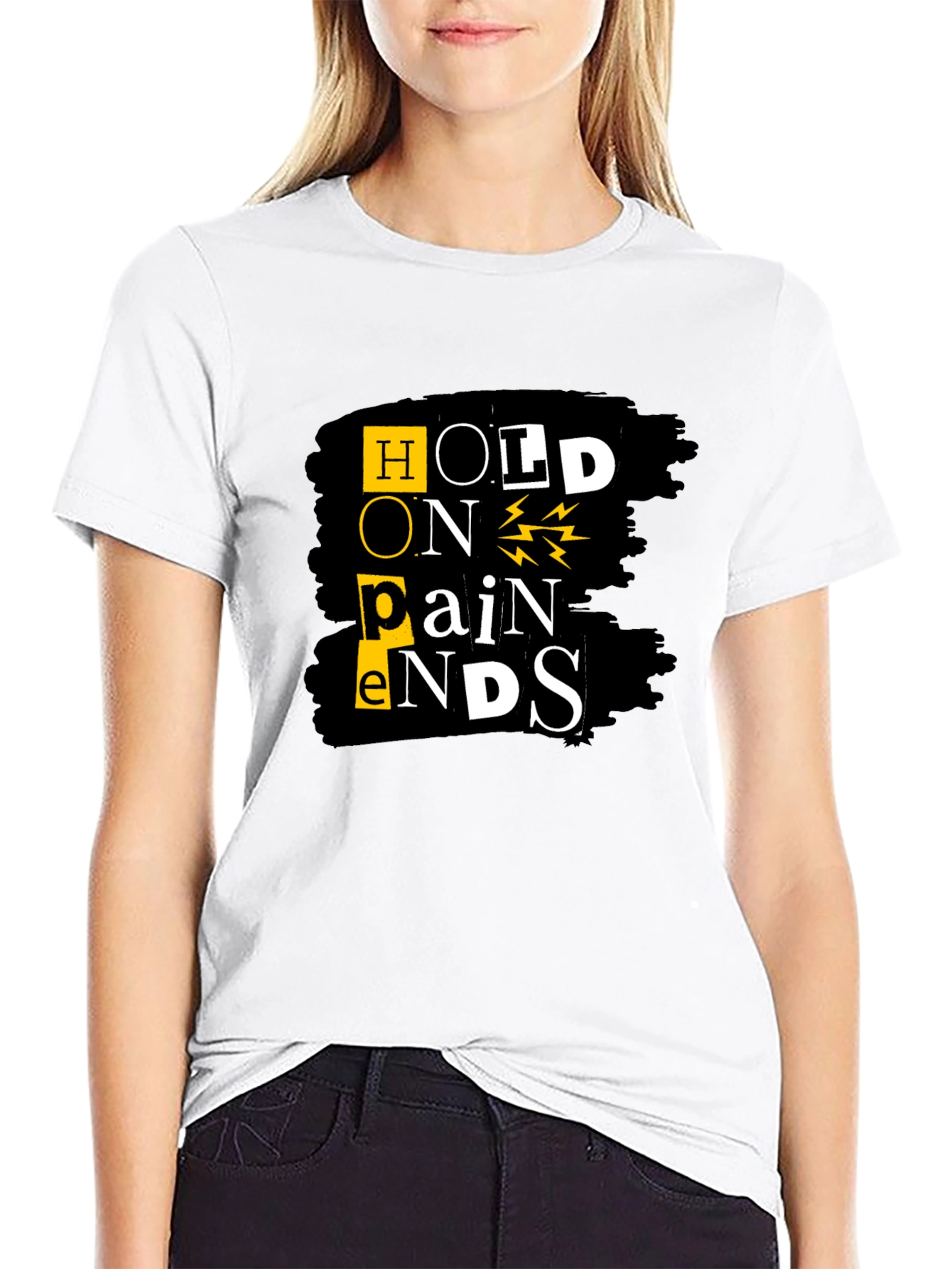 Hope Pain Ends Graphic Tee - Black