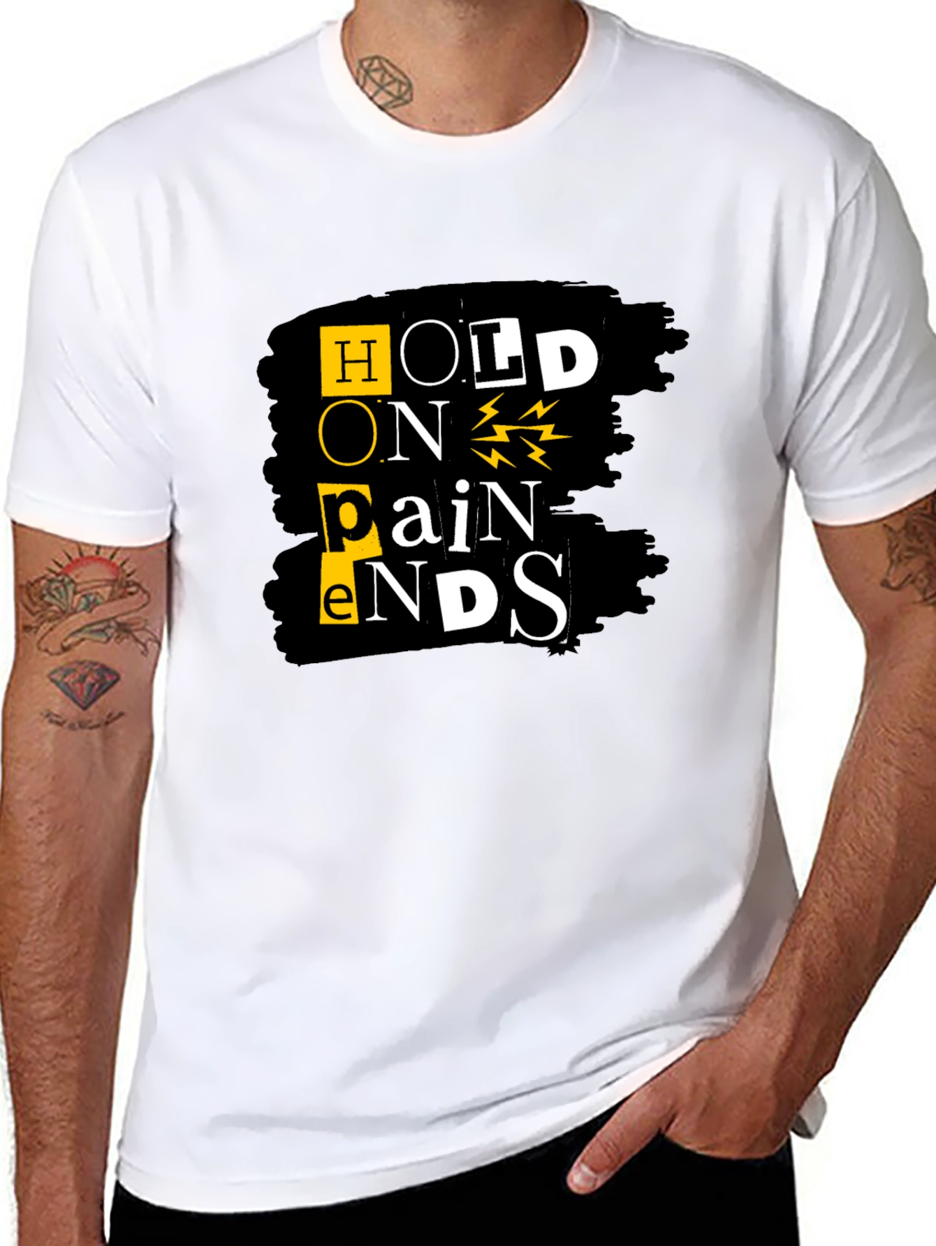 Hope Pain Ends Graphic Tee - Black