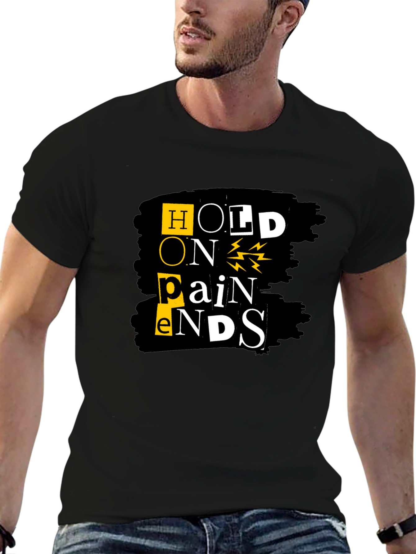 Hope Pain Ends Graphic Tee - Black