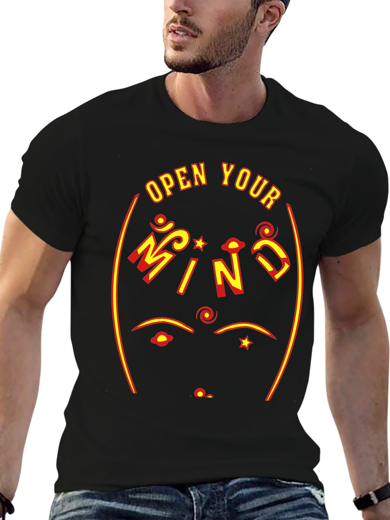Open Your Mind Graphic Tee - Black T-Shirt
