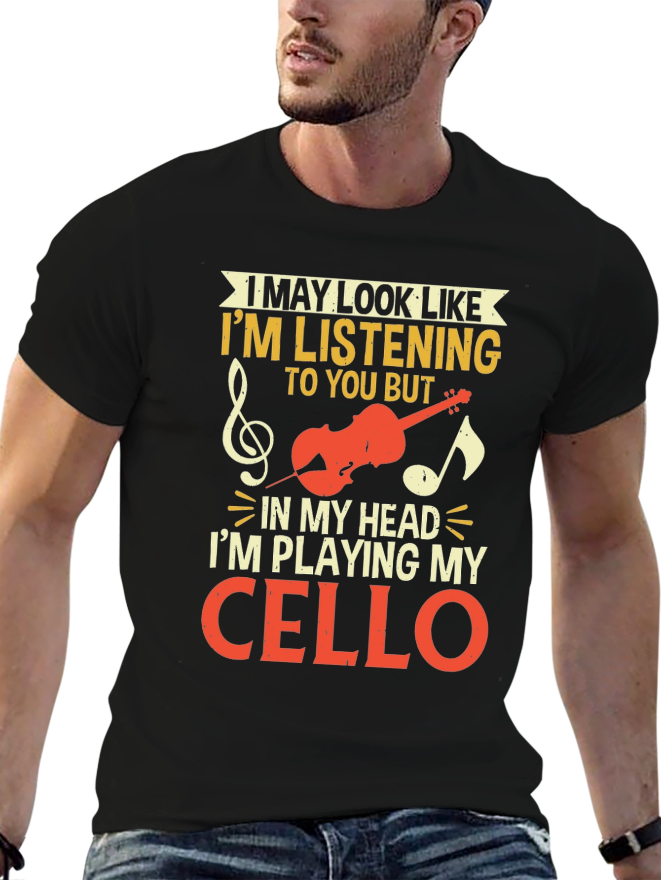 Cello Player T-Shirt: Musician Novelty Tee
