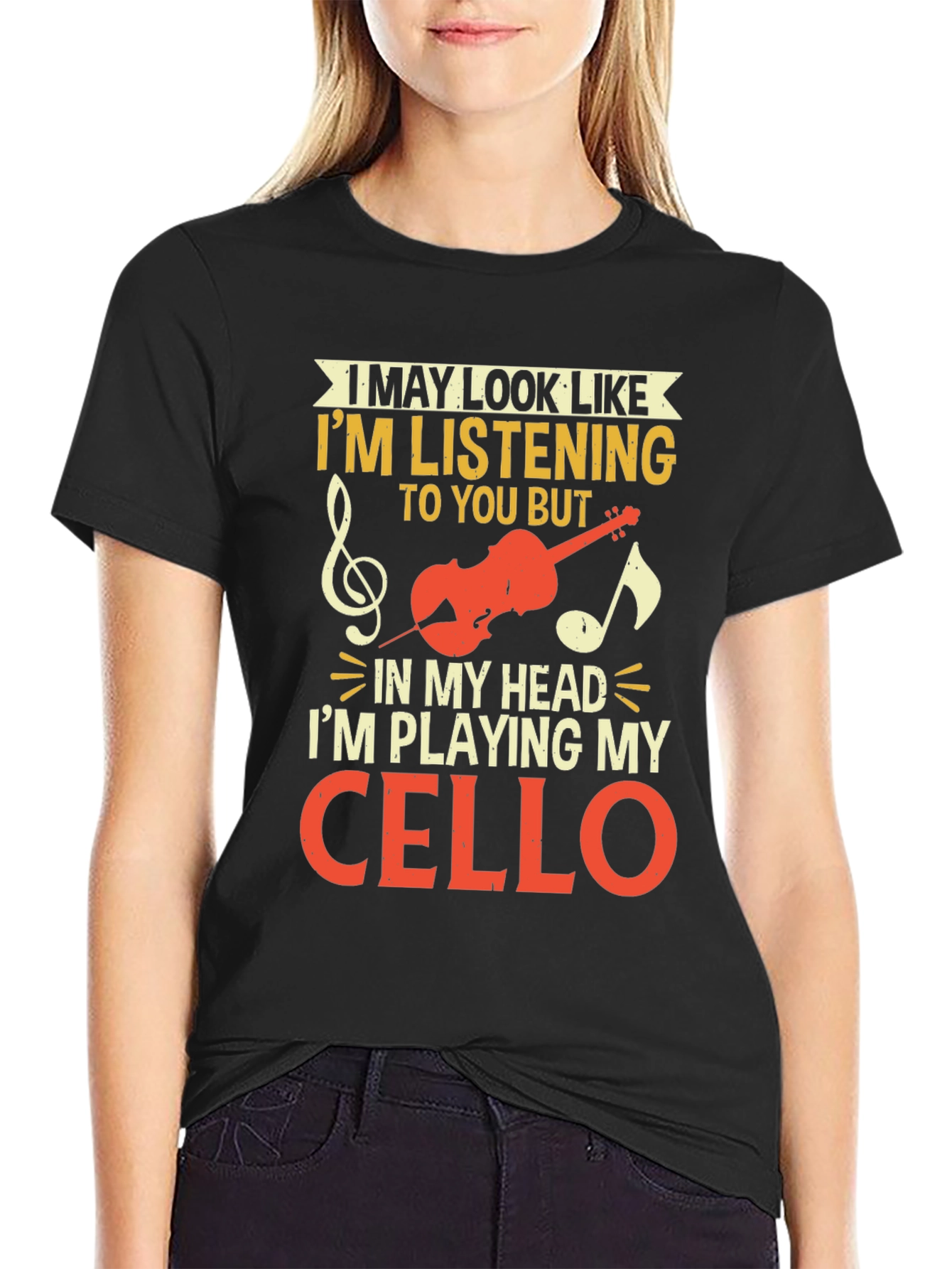 Cello Player T-Shirt: Musician Novelty Tee