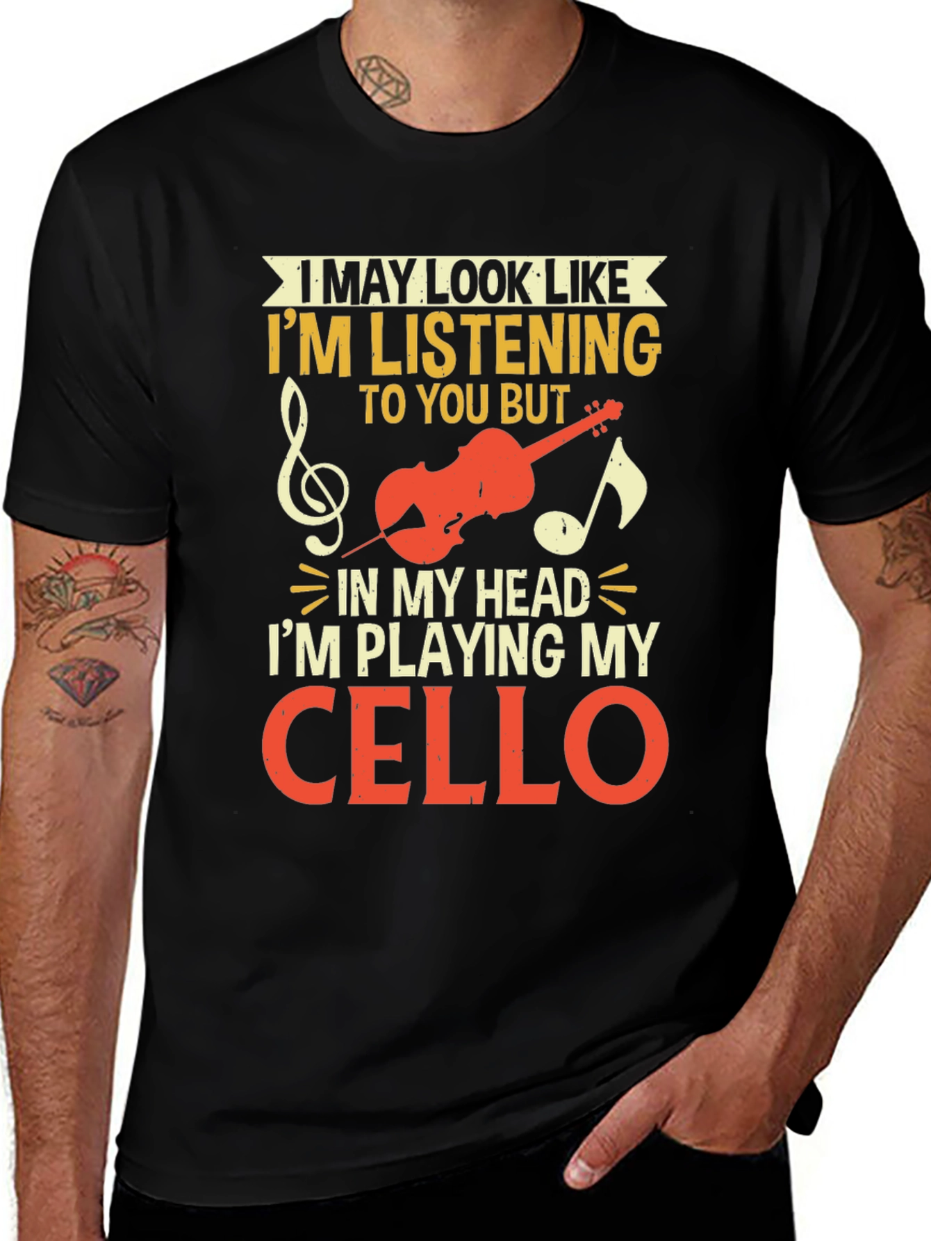 Cello Player T-Shirt: Musician Novelty Tee