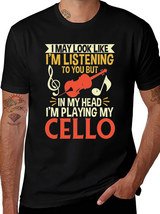 Cello Player T-Shirt: Musician Novelty Tee