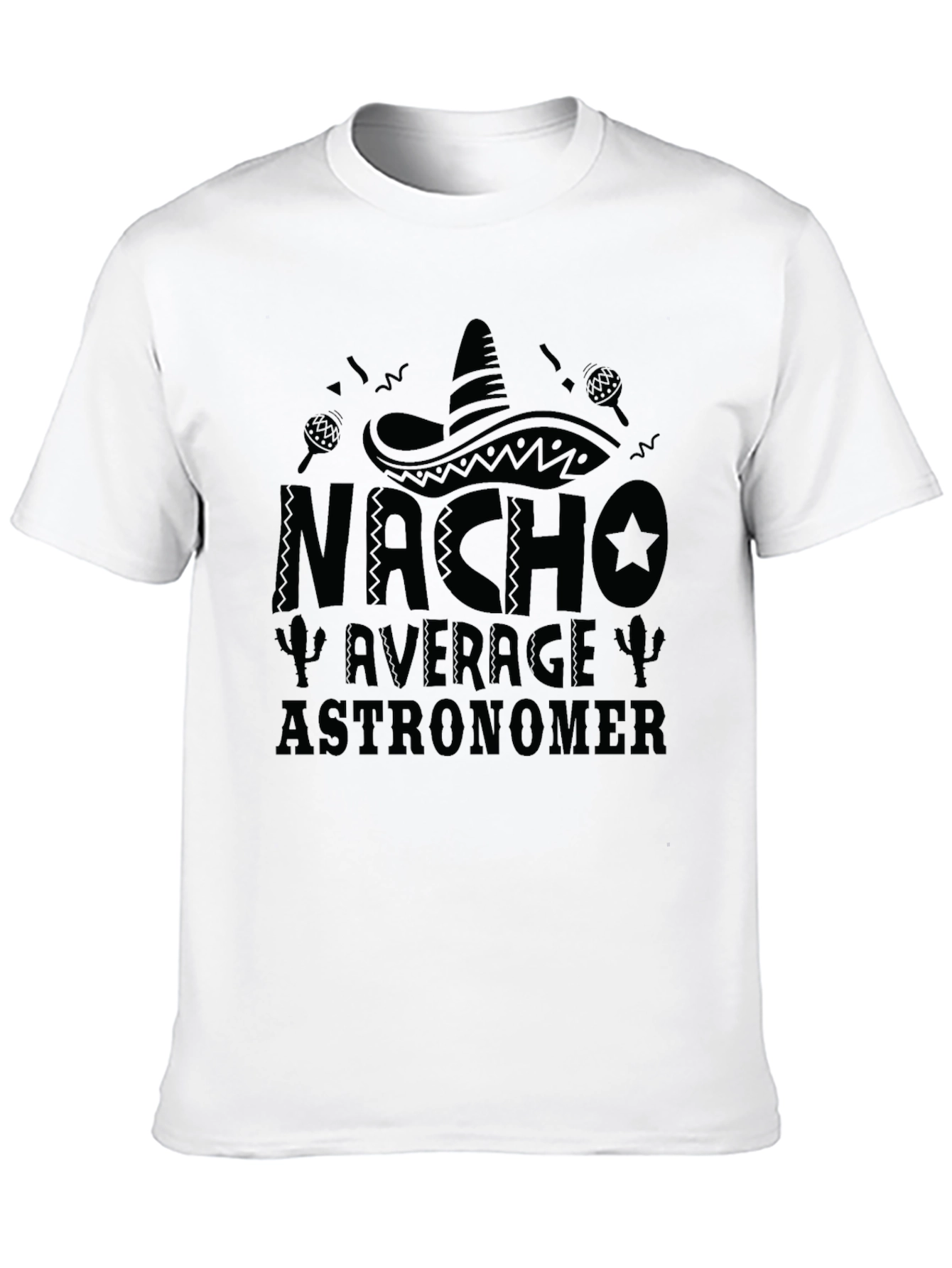 Nacho Average Astronomer Black T-Shirt