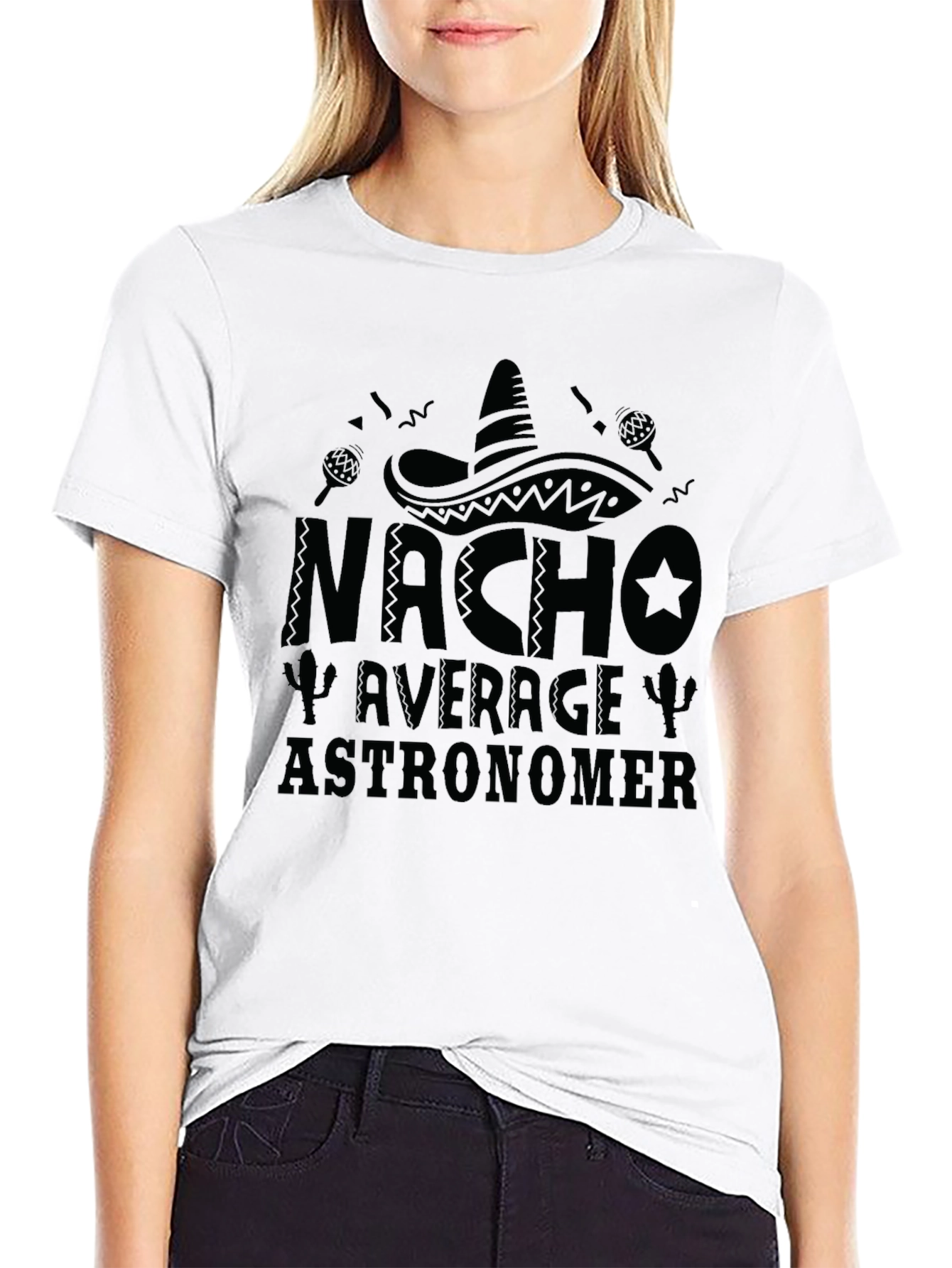 Nacho Average Astronomer Black T-Shirt