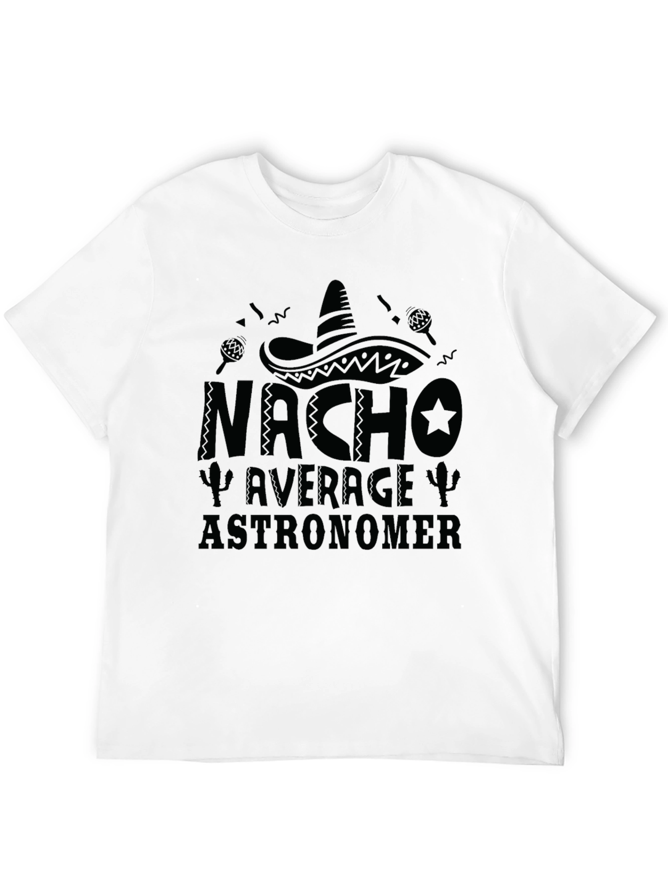 Nacho Average Astronomer Black T-Shirt