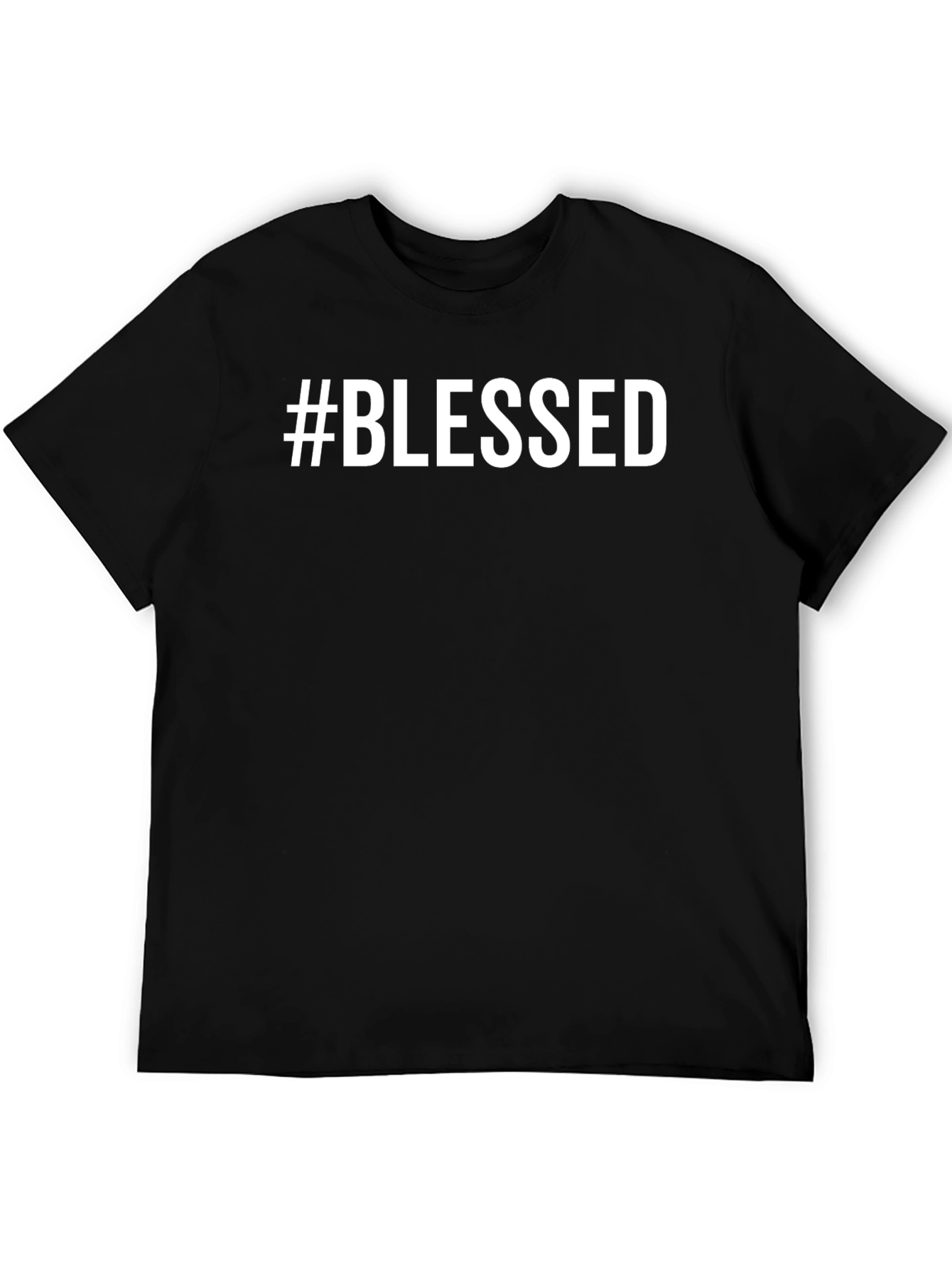 #BLESSED Black Graphic T-Shirt - Casual Style