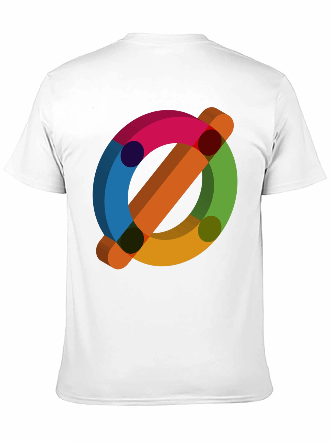 Abstract Geometric Graphic Print T-Shirt - Modern Casual Wear