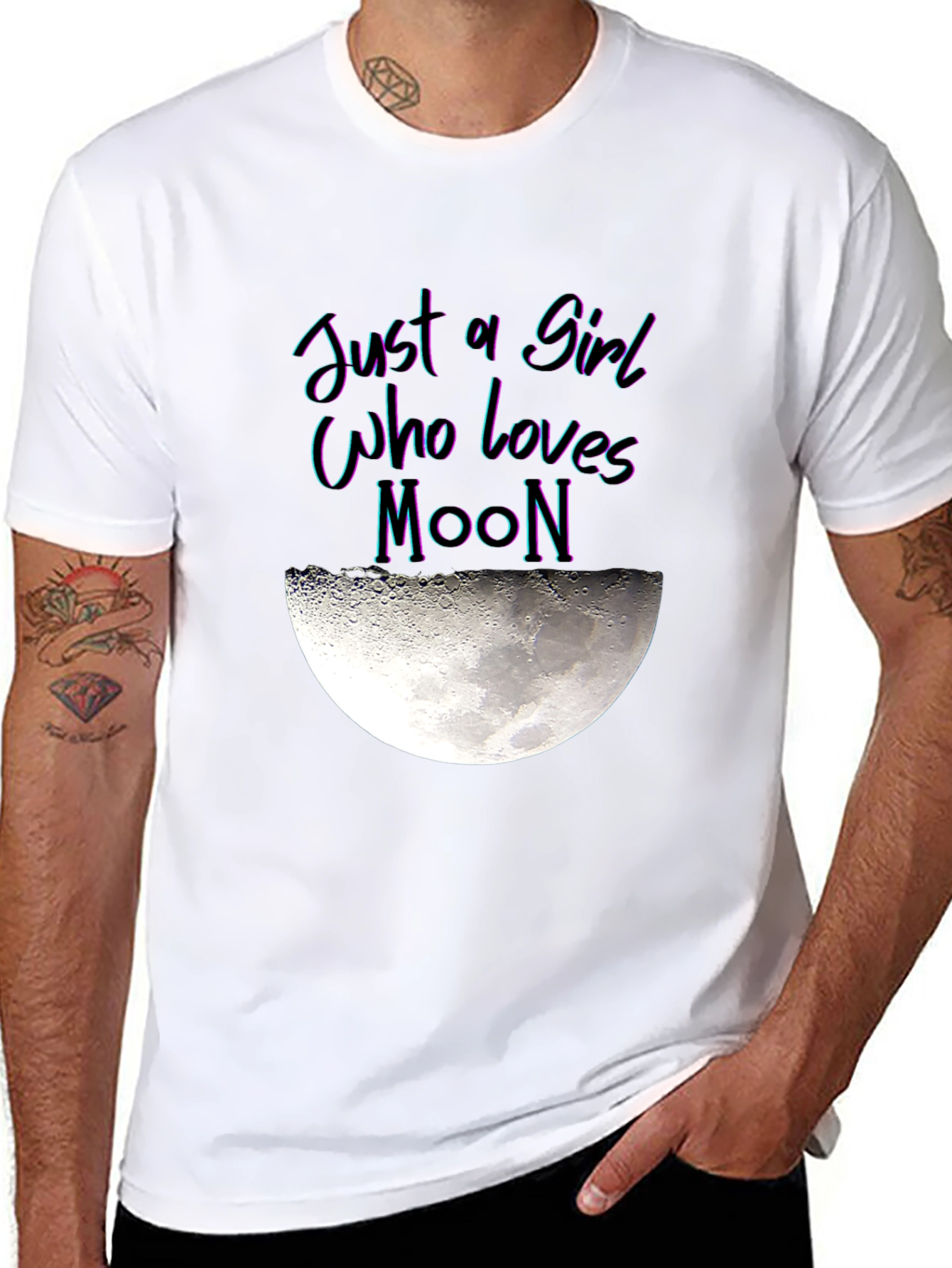 Just a Girl Who Loves Moon Graphic T-Shirt
