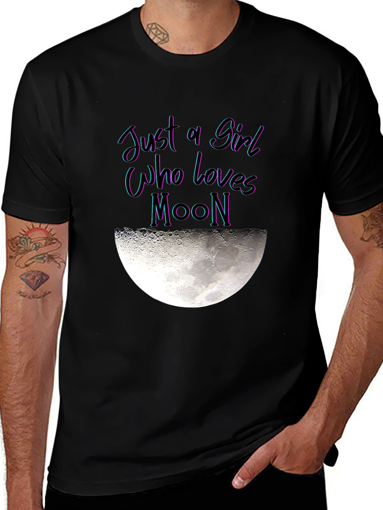 Just a Girl Who Loves Moon Graphic T-Shirt