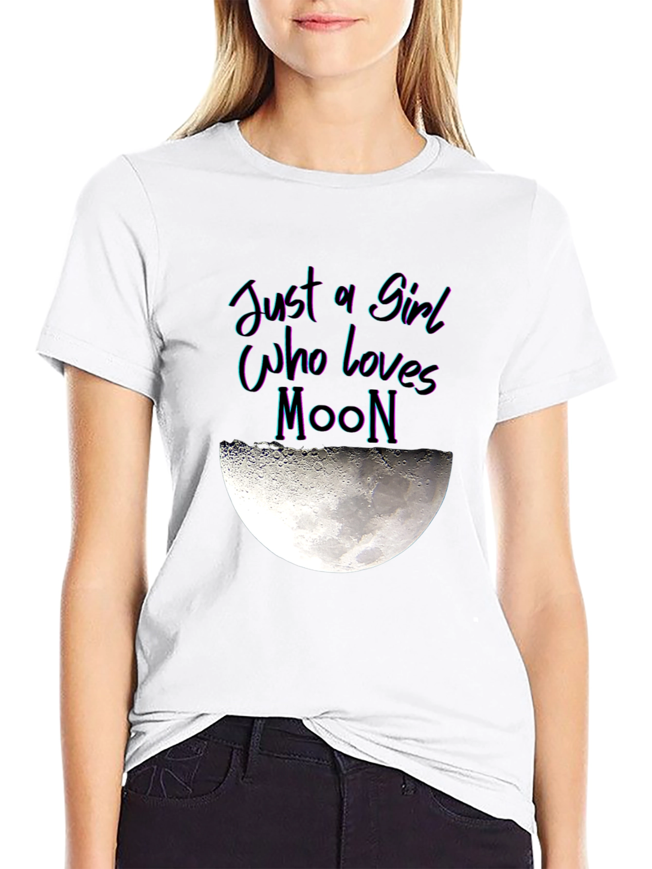 Just a Girl Who Loves Moon Graphic T-Shirt