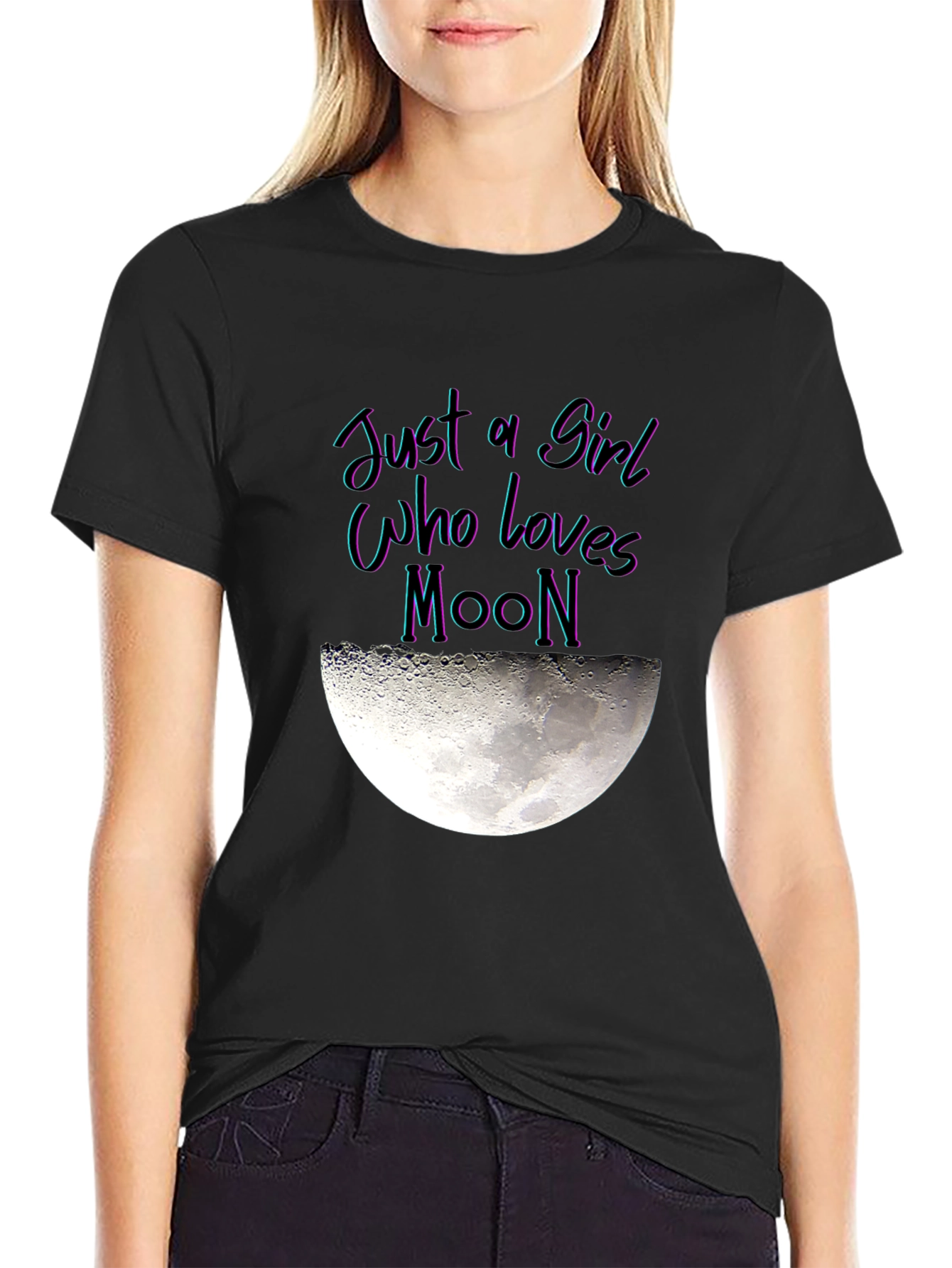 Just a Girl Who Loves Moon Graphic T-Shirt