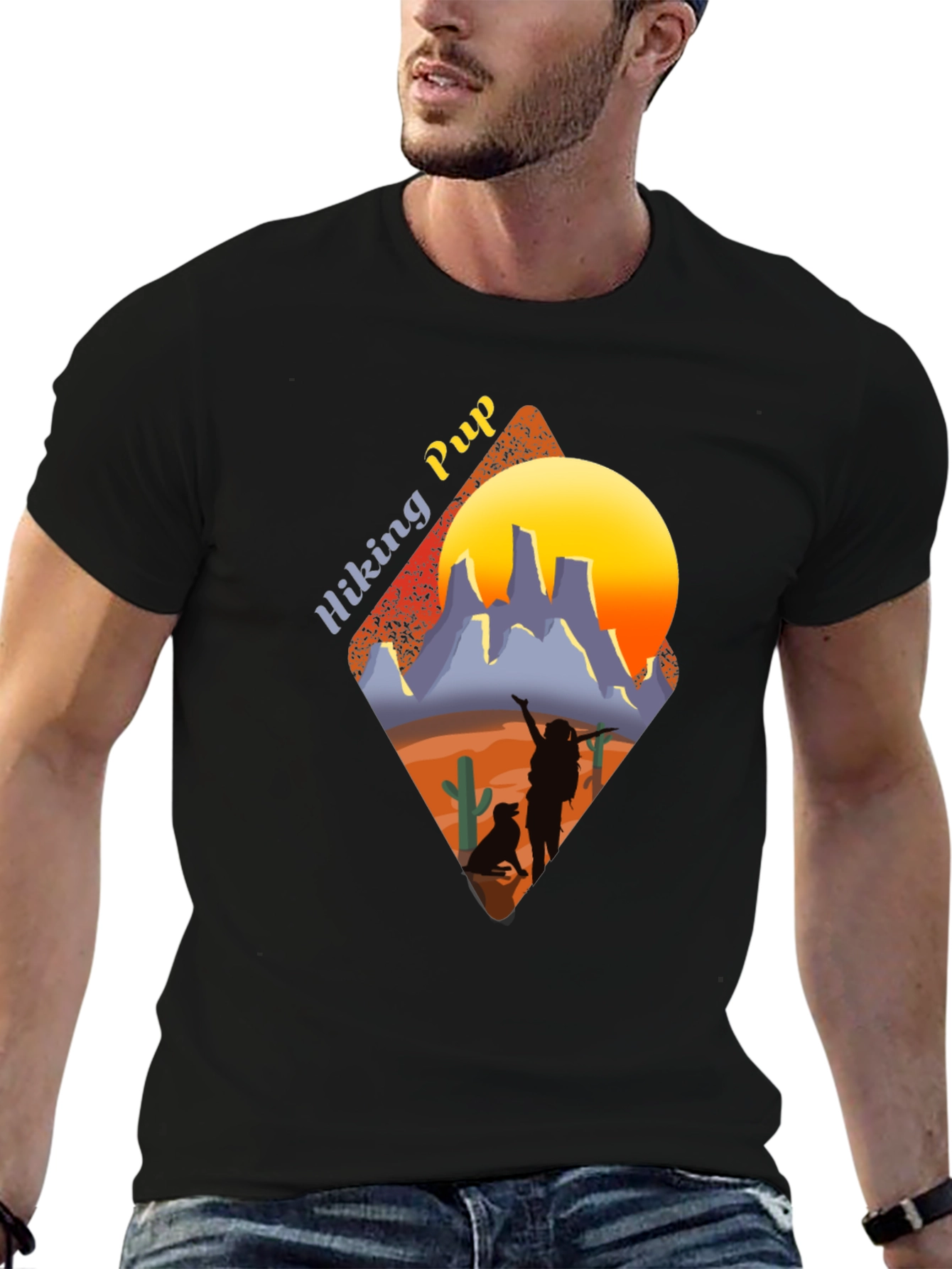 Hiking Pup Graphic Tee - Adventure Awaits!