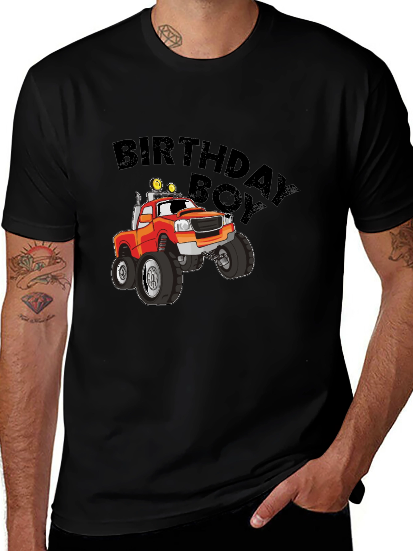 Birthday Boy Monster Truck Graphic Tee