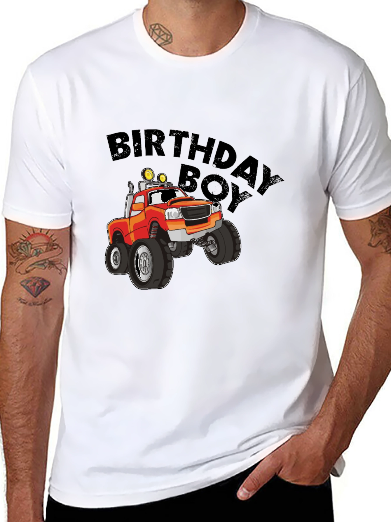 Birthday Boy Monster Truck Graphic Tee