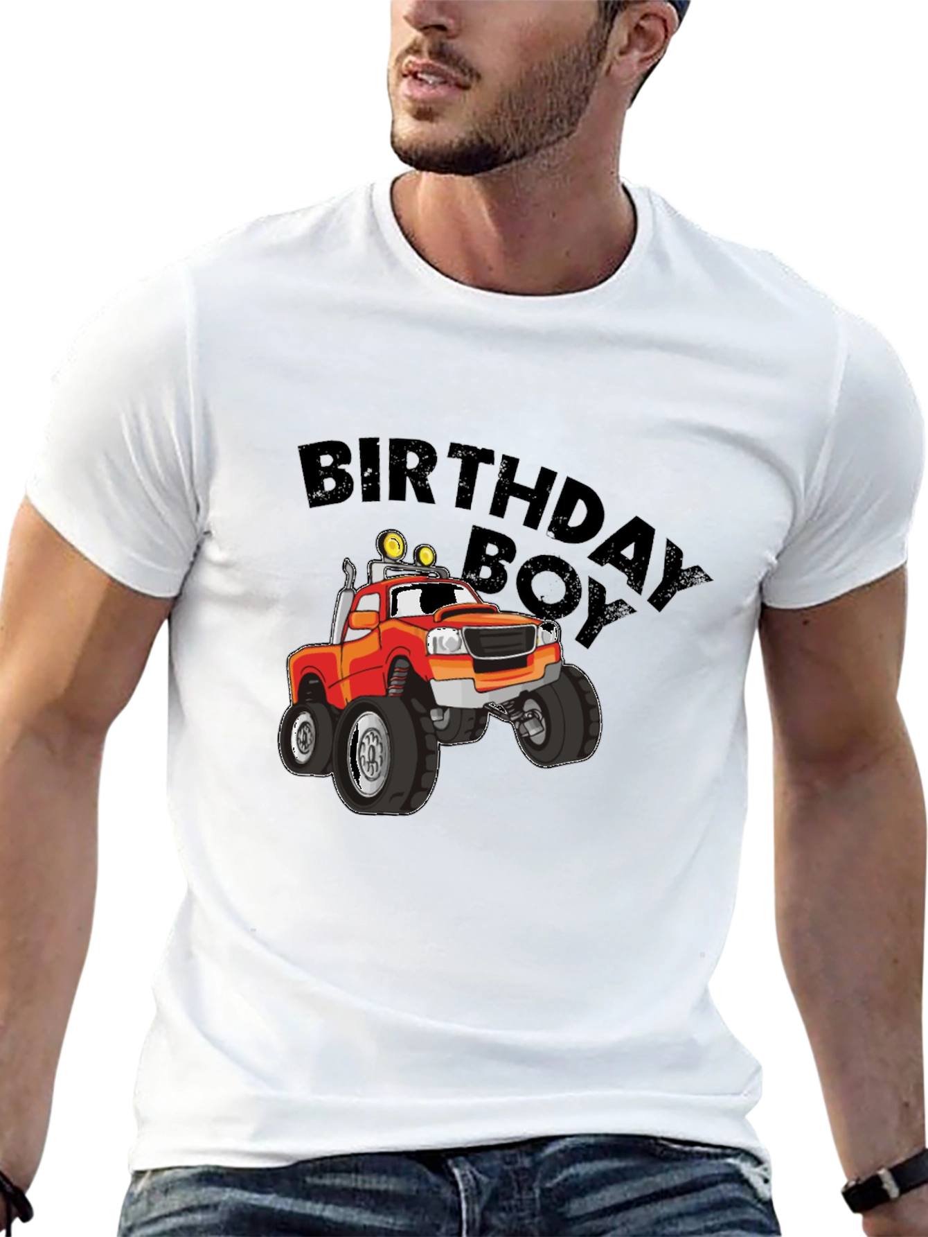 Birthday Boy Monster Truck Graphic Tee