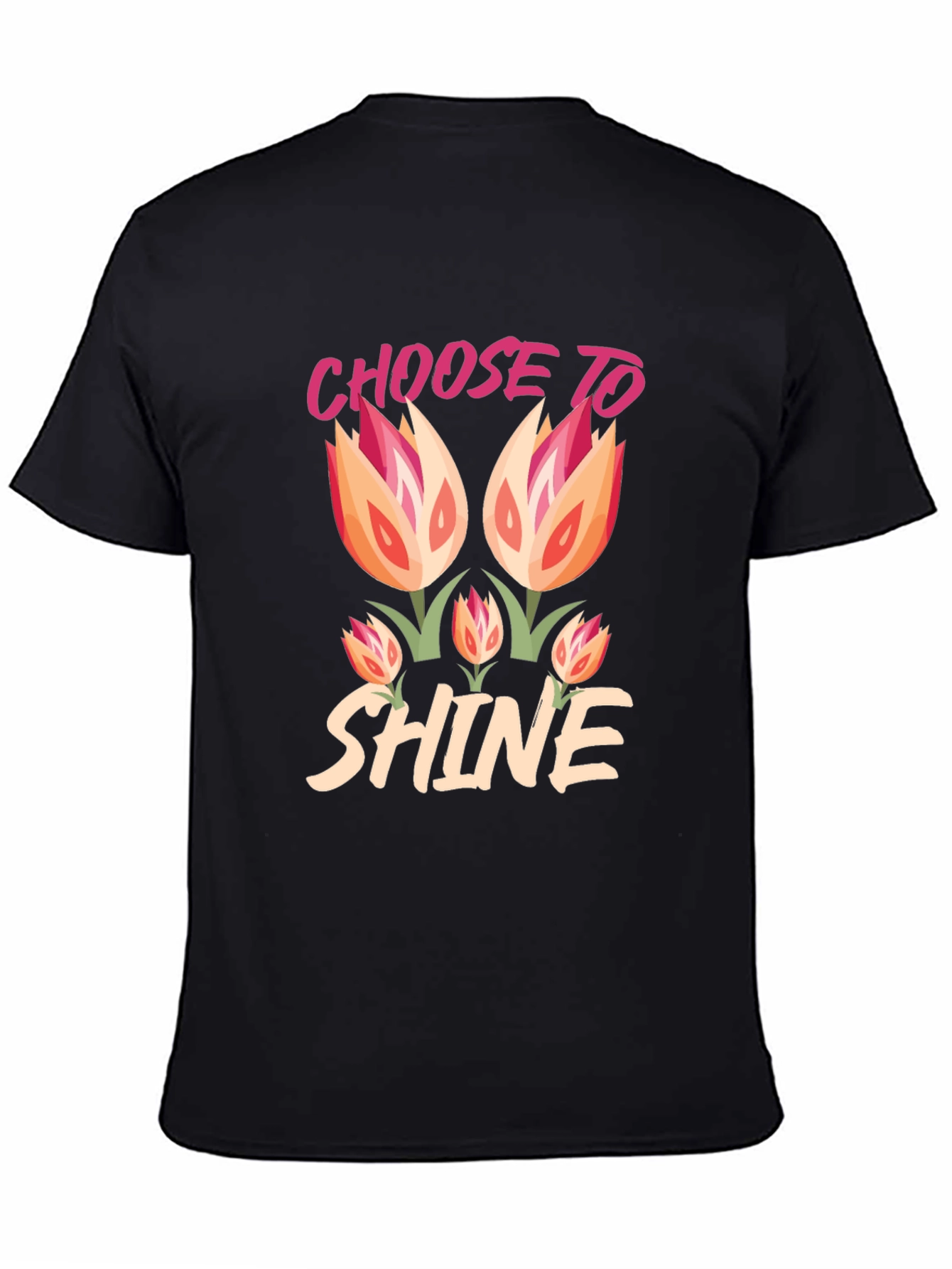 Choose to Shine Graphic Tee - Black Cotton Blend