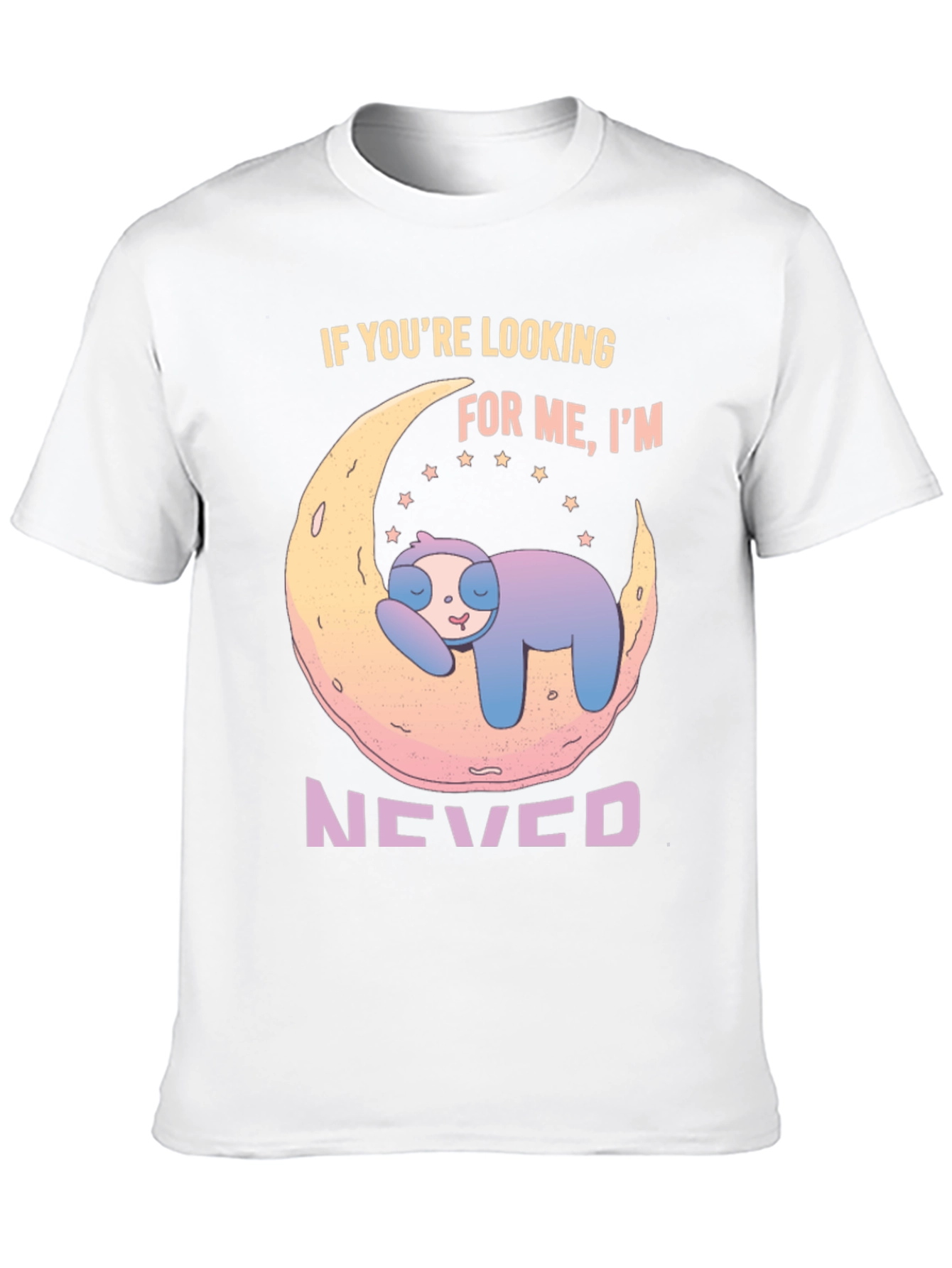 Lazy Sloth Moon Graphic Tee - Never Found!