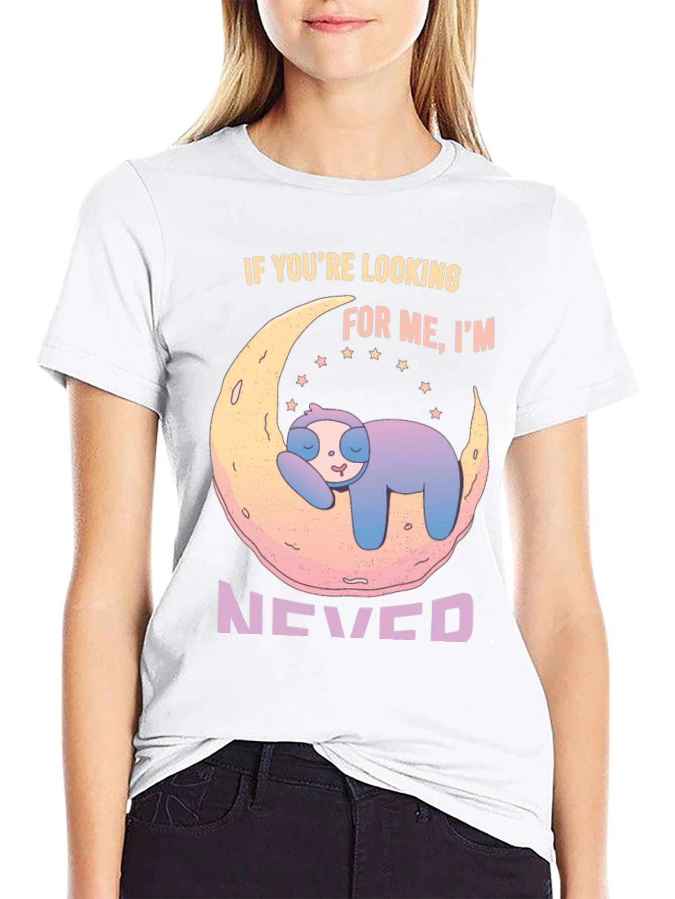 Lazy Sloth Moon Graphic Tee - Never Found!