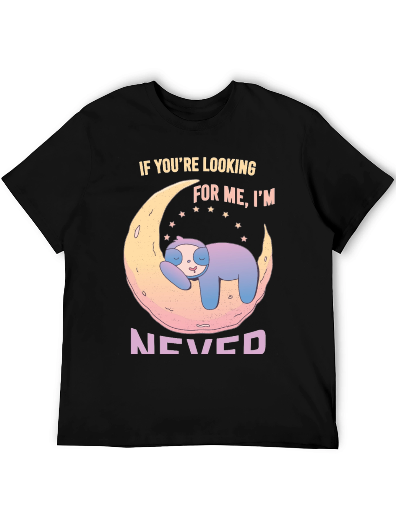 Lazy Sloth Moon Graphic Tee - Never Found!