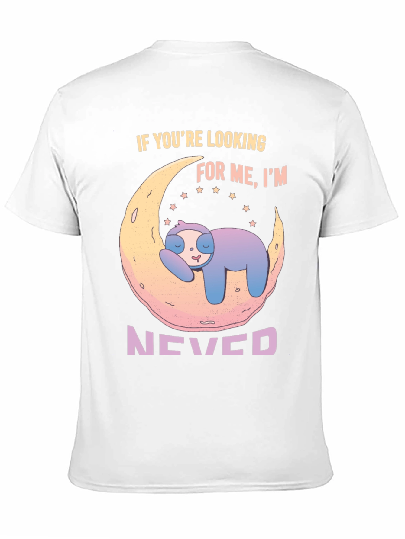 Lazy Sloth Moon Graphic Tee - Never Found!